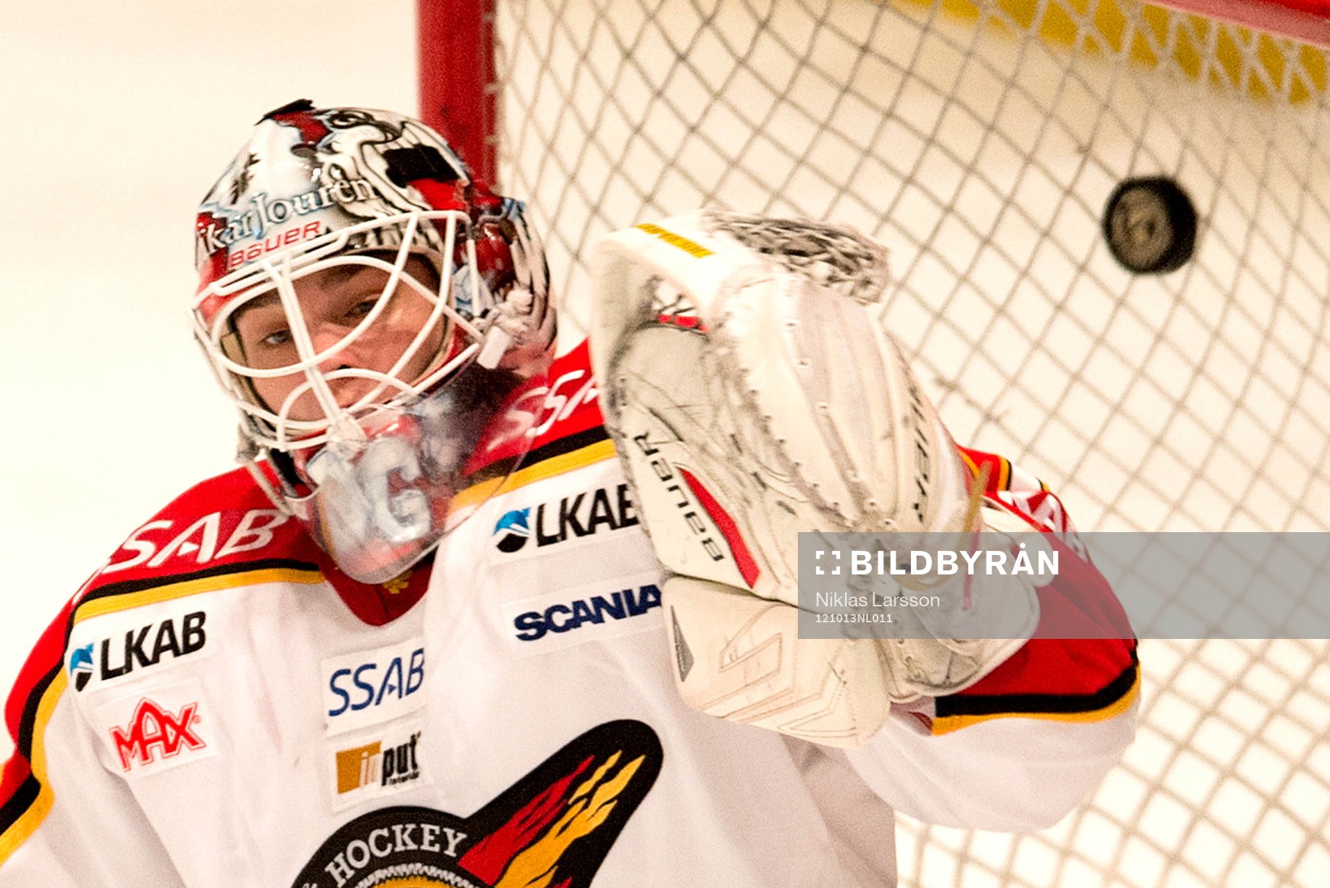 Johan Gustafsson, målvakt Luleå släpper in 1-0 målet