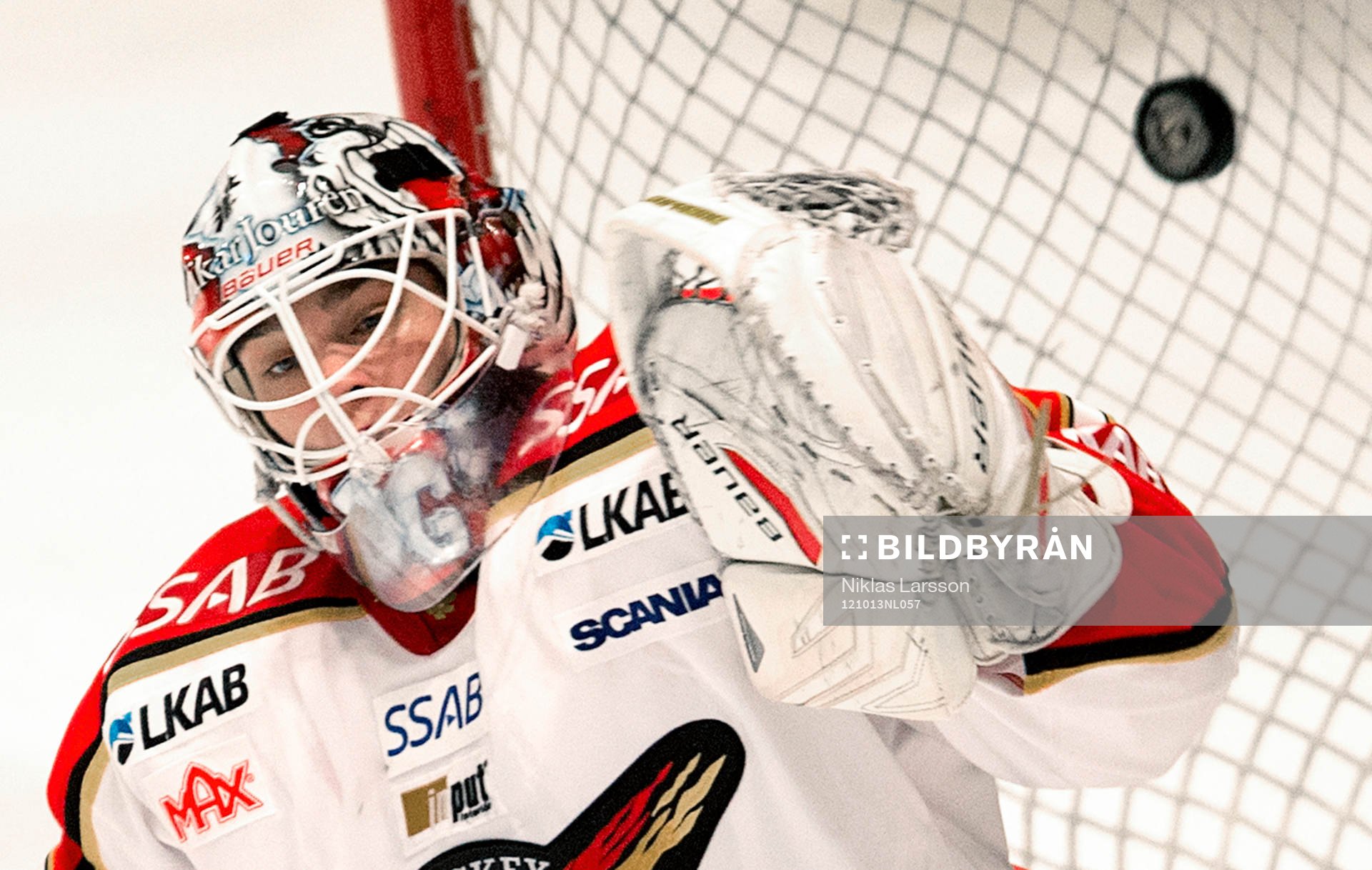 Johan Gustafsson, målvakt Luleå släpper in 1-0 målet
