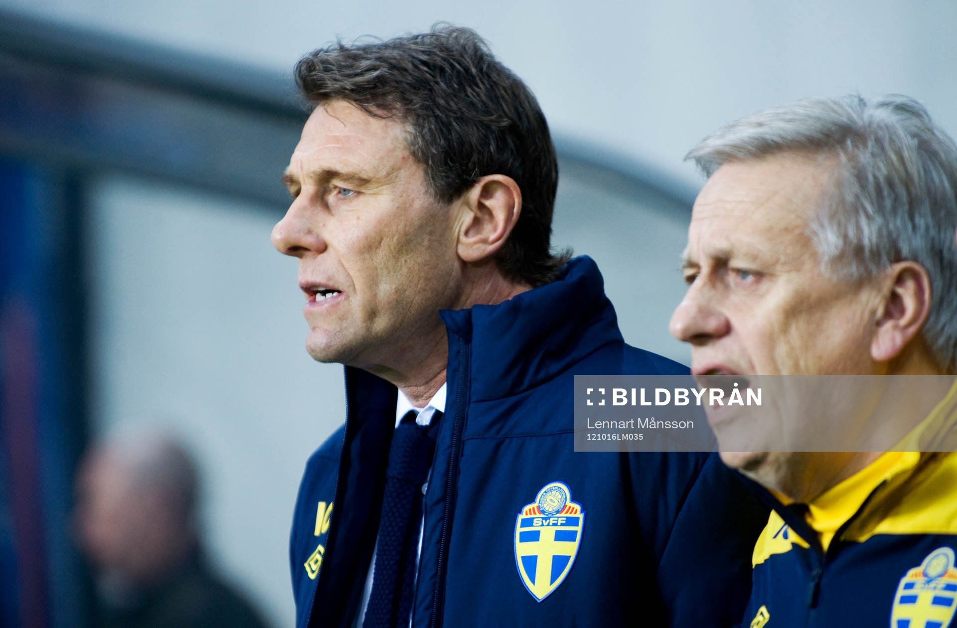 Håkan Ericson och Tommy Söderberg, förbundskapten,