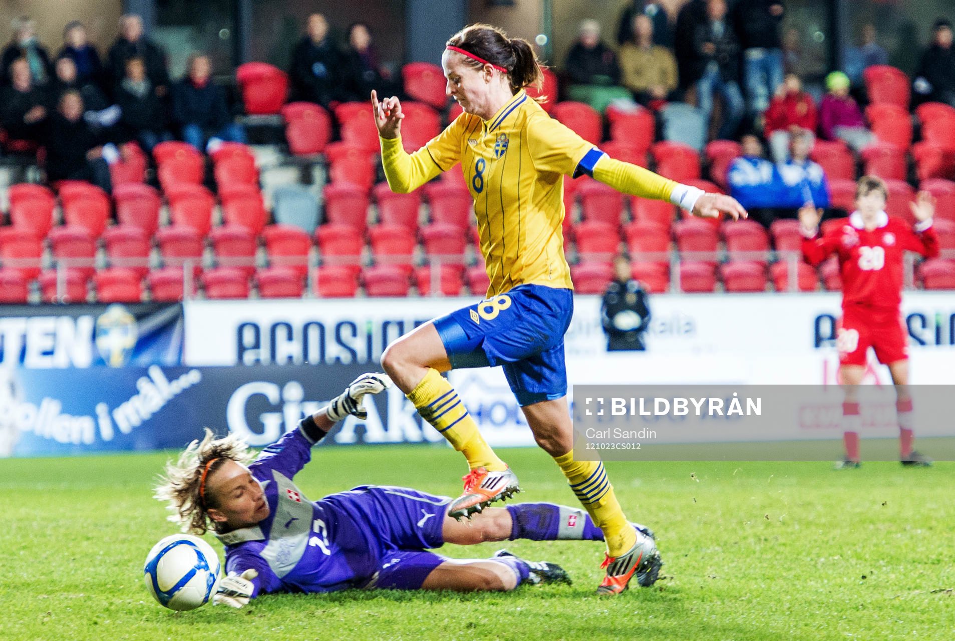 Fotboll, Damlandslaget, Träningslandskamp, Sverige -