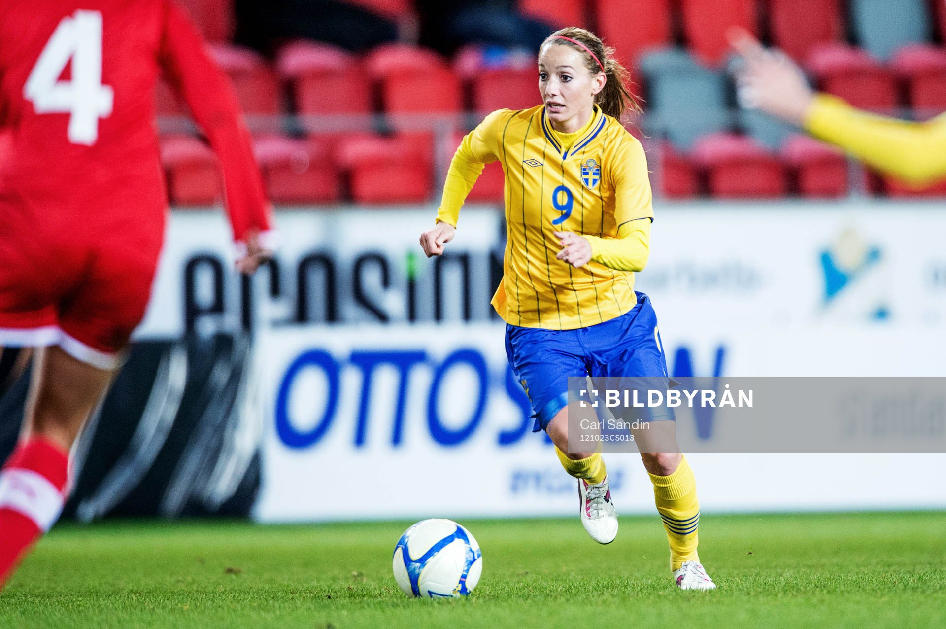 Fotboll, Damlandslaget, Träningslandskamp, Sverige -