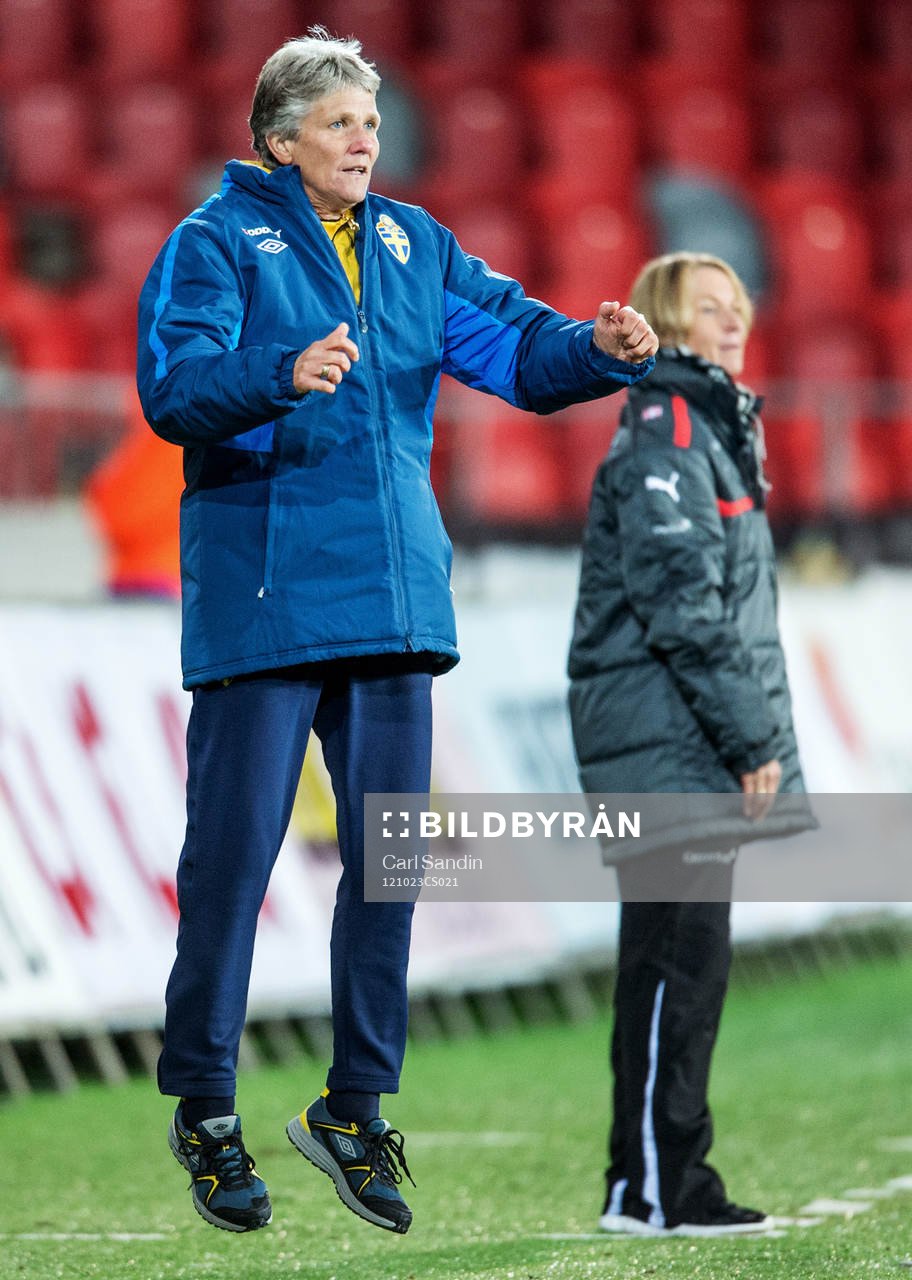 Fotboll, Damlandslaget, Träningslandskamp, Sverige -