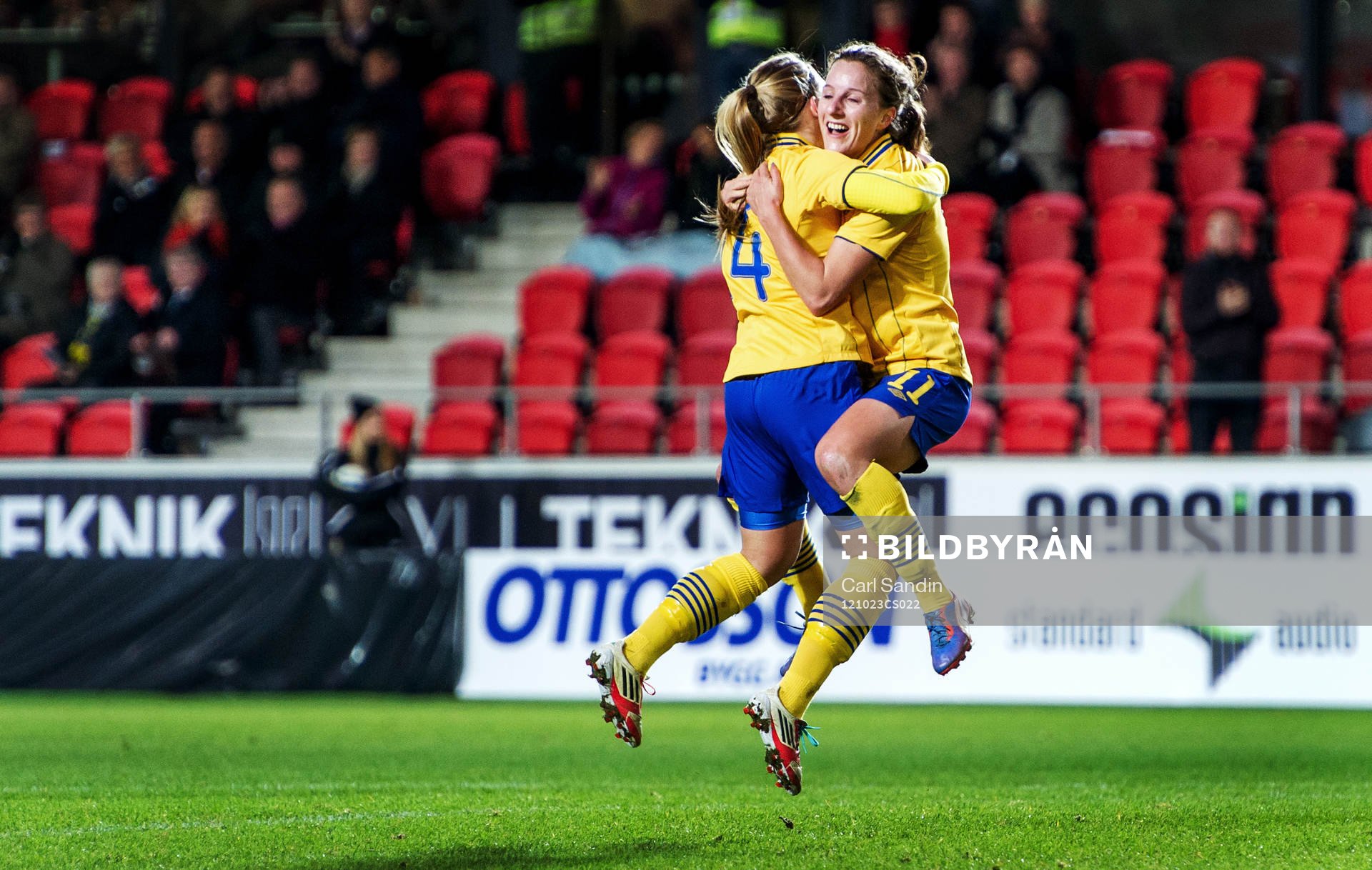 Fotboll, Damlandslaget, Träningslandskamp, Sverige -