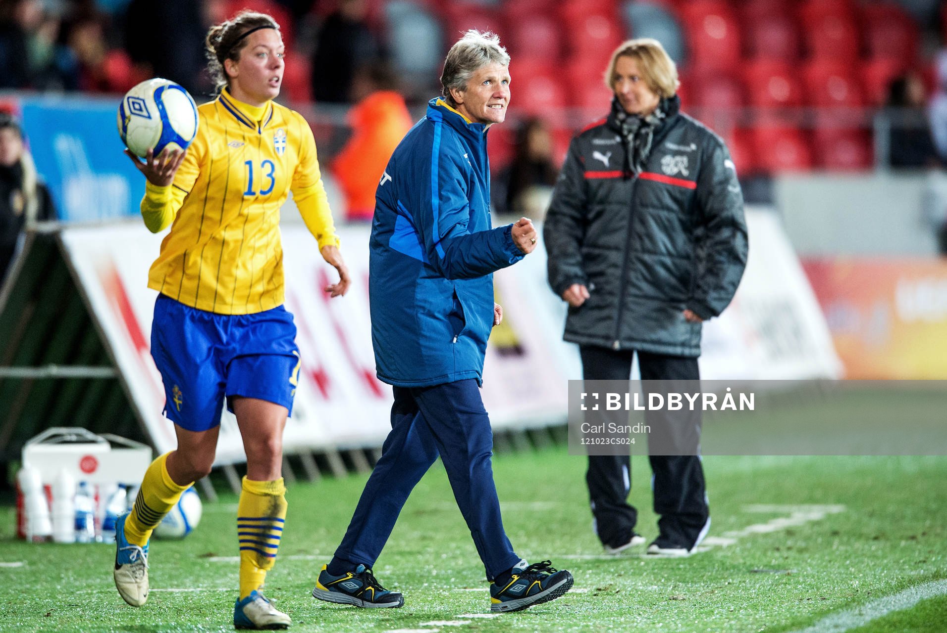 Fotboll, Damlandslaget, Träningslandskamp, Sverige -