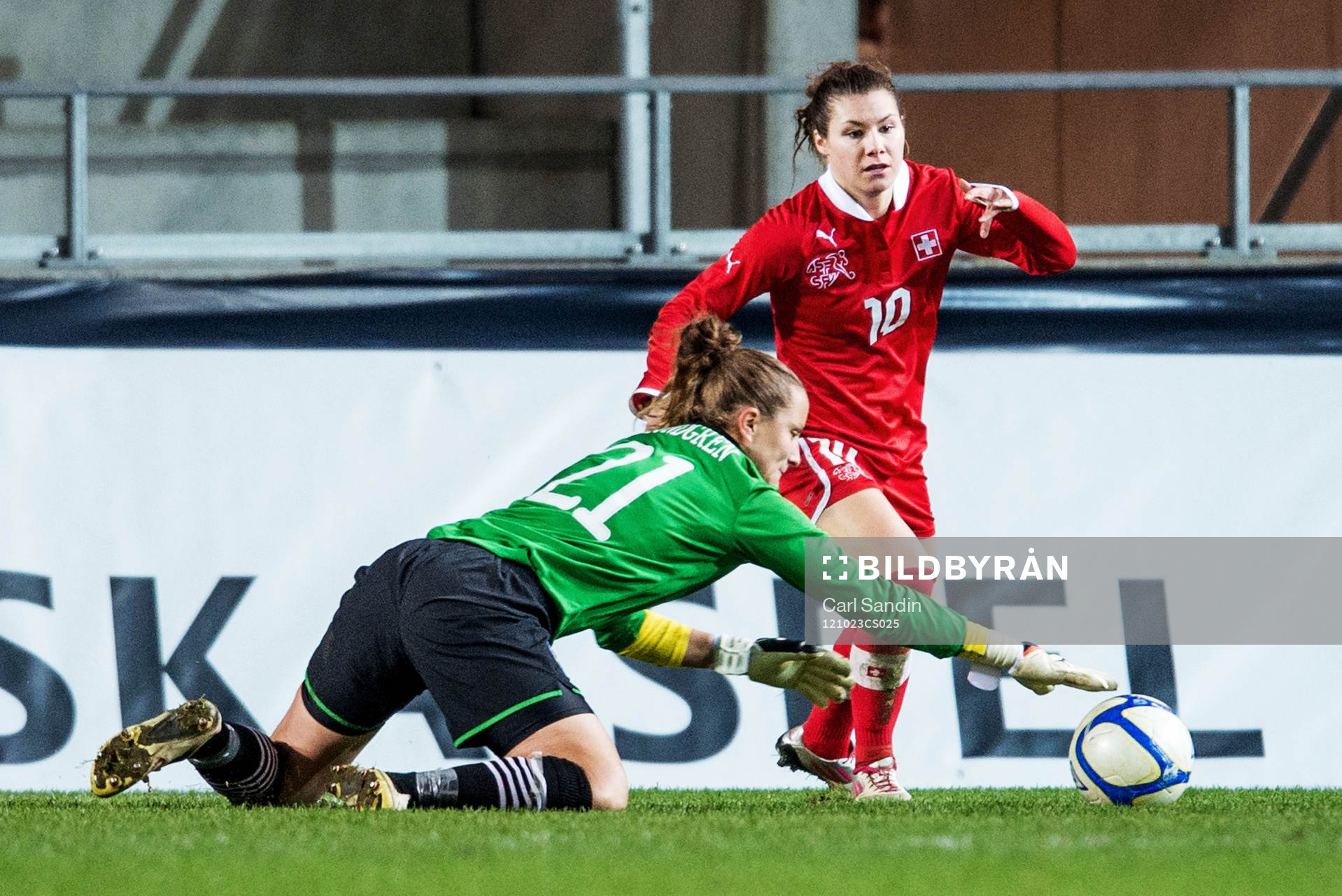 Fotboll, Damlandslaget, Träningslandskamp, Sverige -