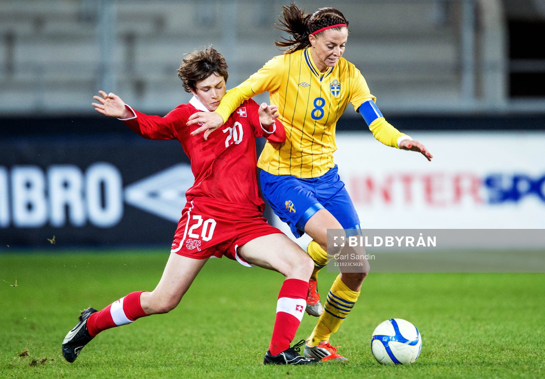 Fotboll, Damlandslaget, Träningslandskamp, Sverige -