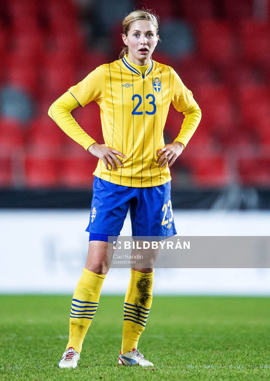 Fotboll, Damlandslaget, Träningslandskamp, Sverige -