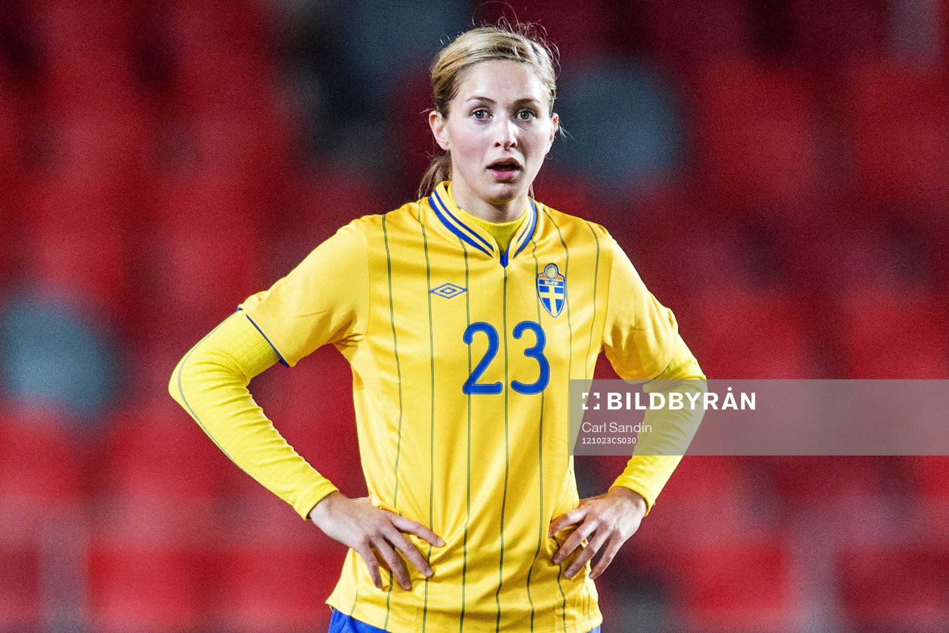 Fotboll, Damlandslaget, Träningslandskamp, Sverige -