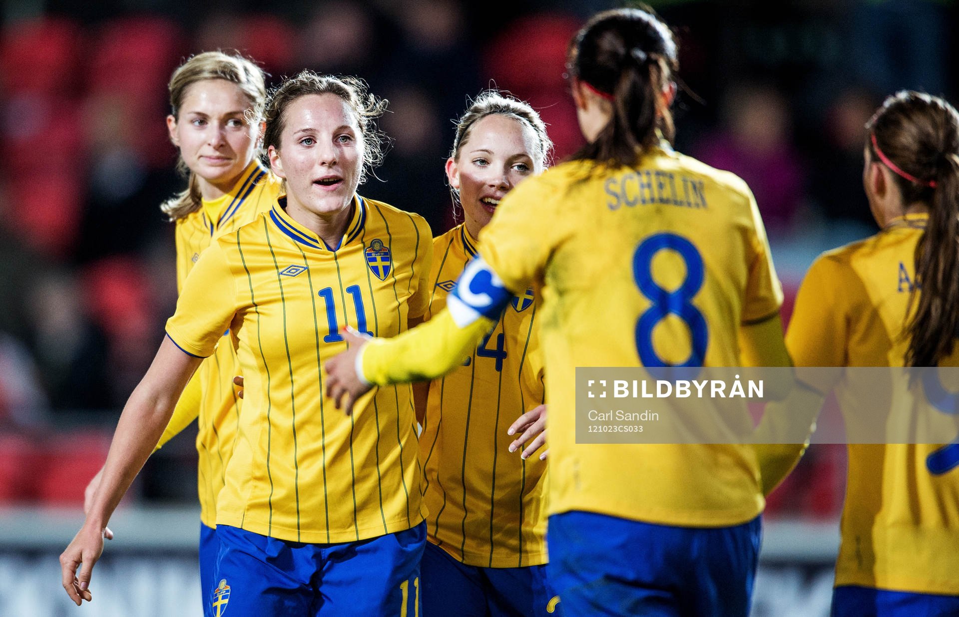 Fotboll, Damlandslaget, Träningslandskamp, Sverige -