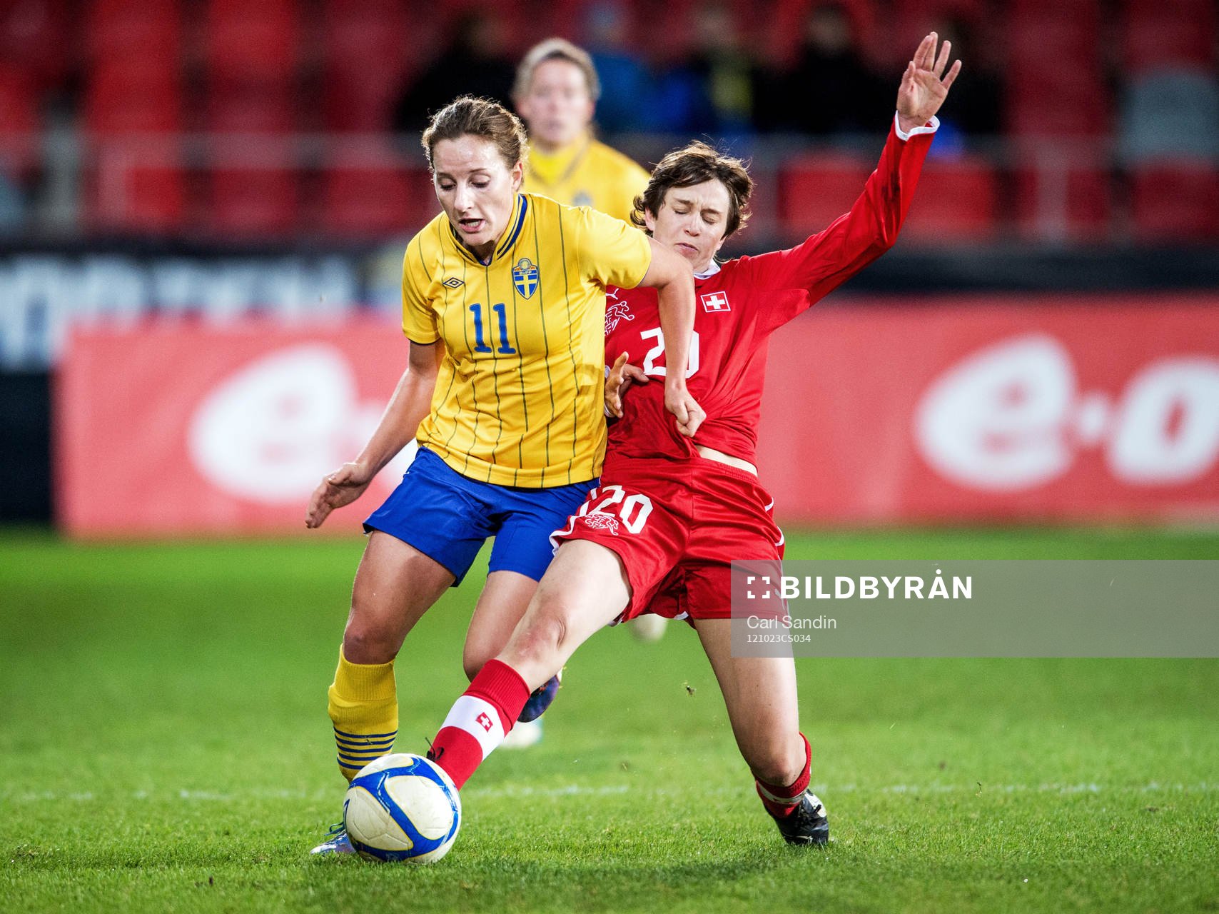 Fotboll, Damlandslaget, Träningslandskamp, Sverige -