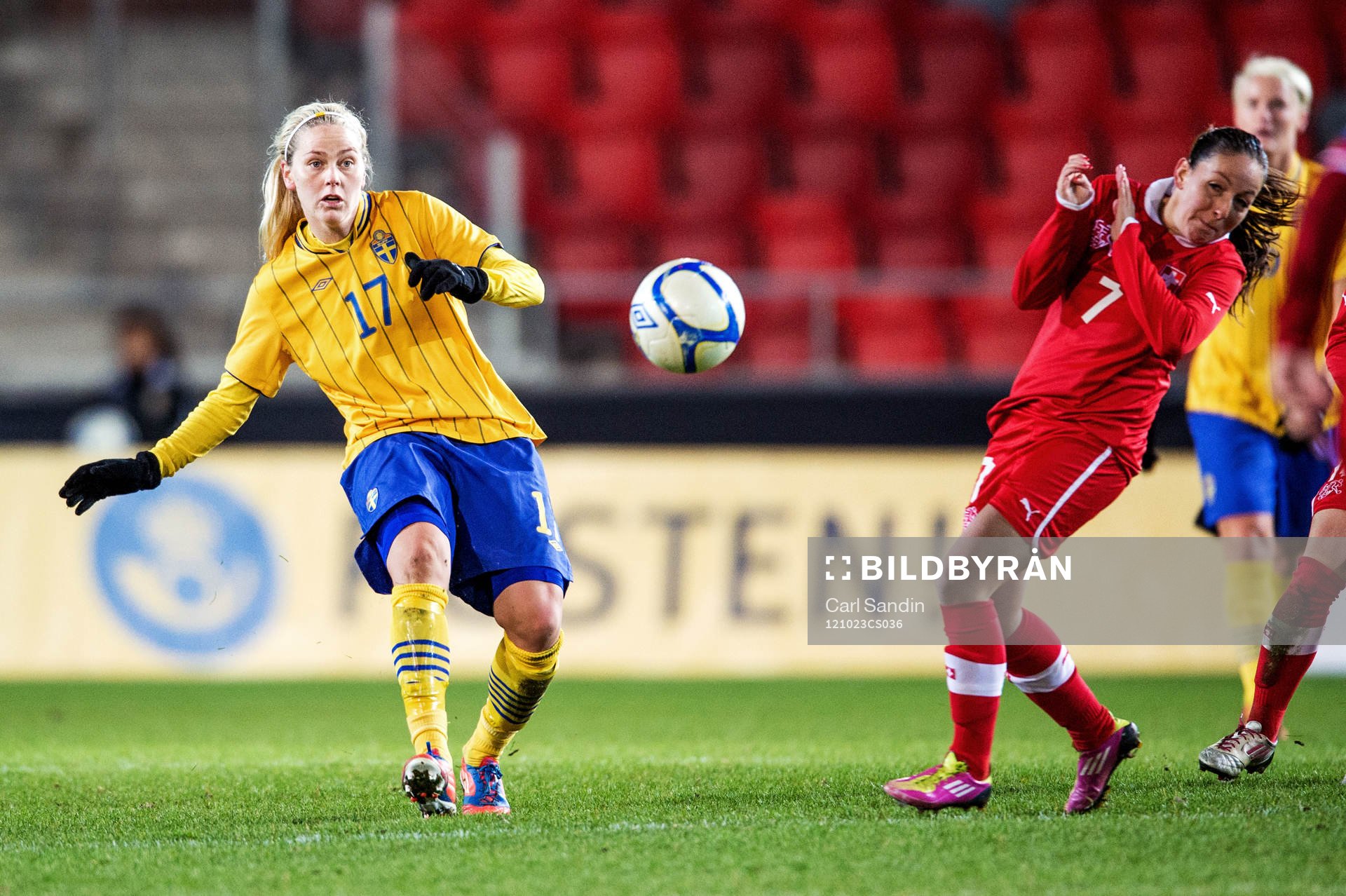 Fotboll, Damlandslaget, Träningslandskamp, Sverige -