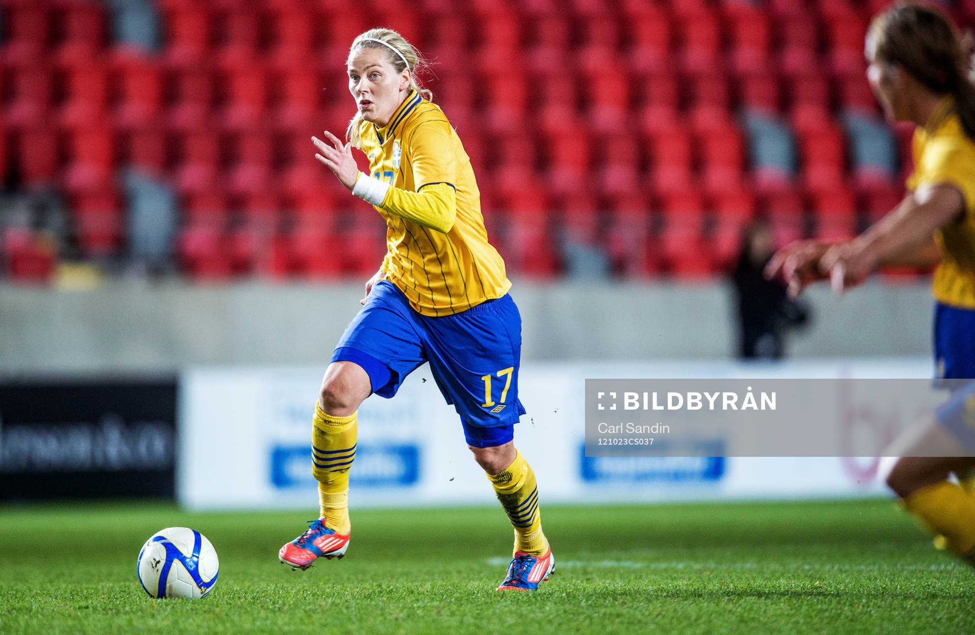 Fotboll, Damlandslaget, Träningslandskamp, Sverige -