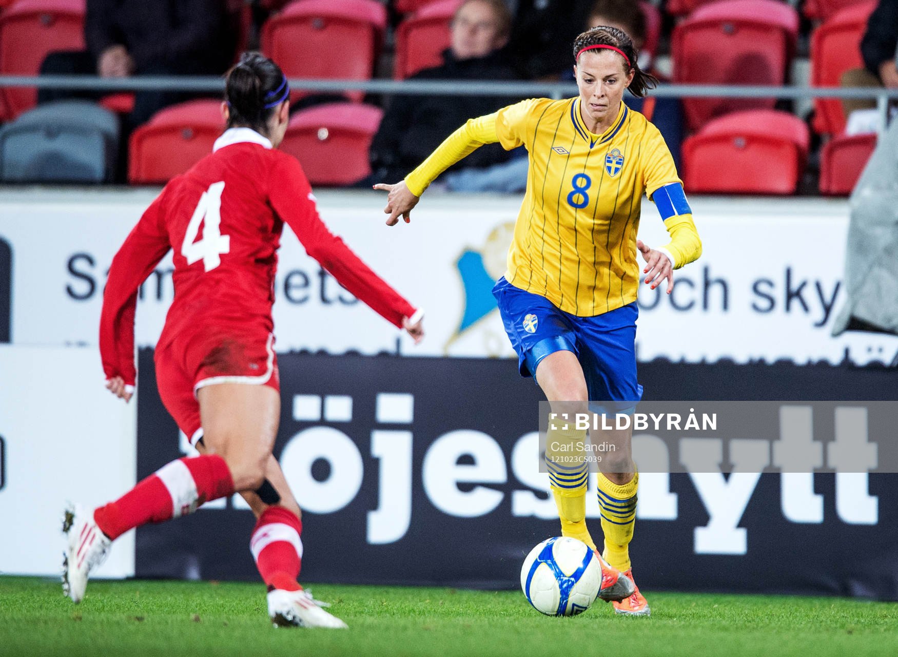 Fotboll, Damlandslaget, Träningslandskamp, Sverige -