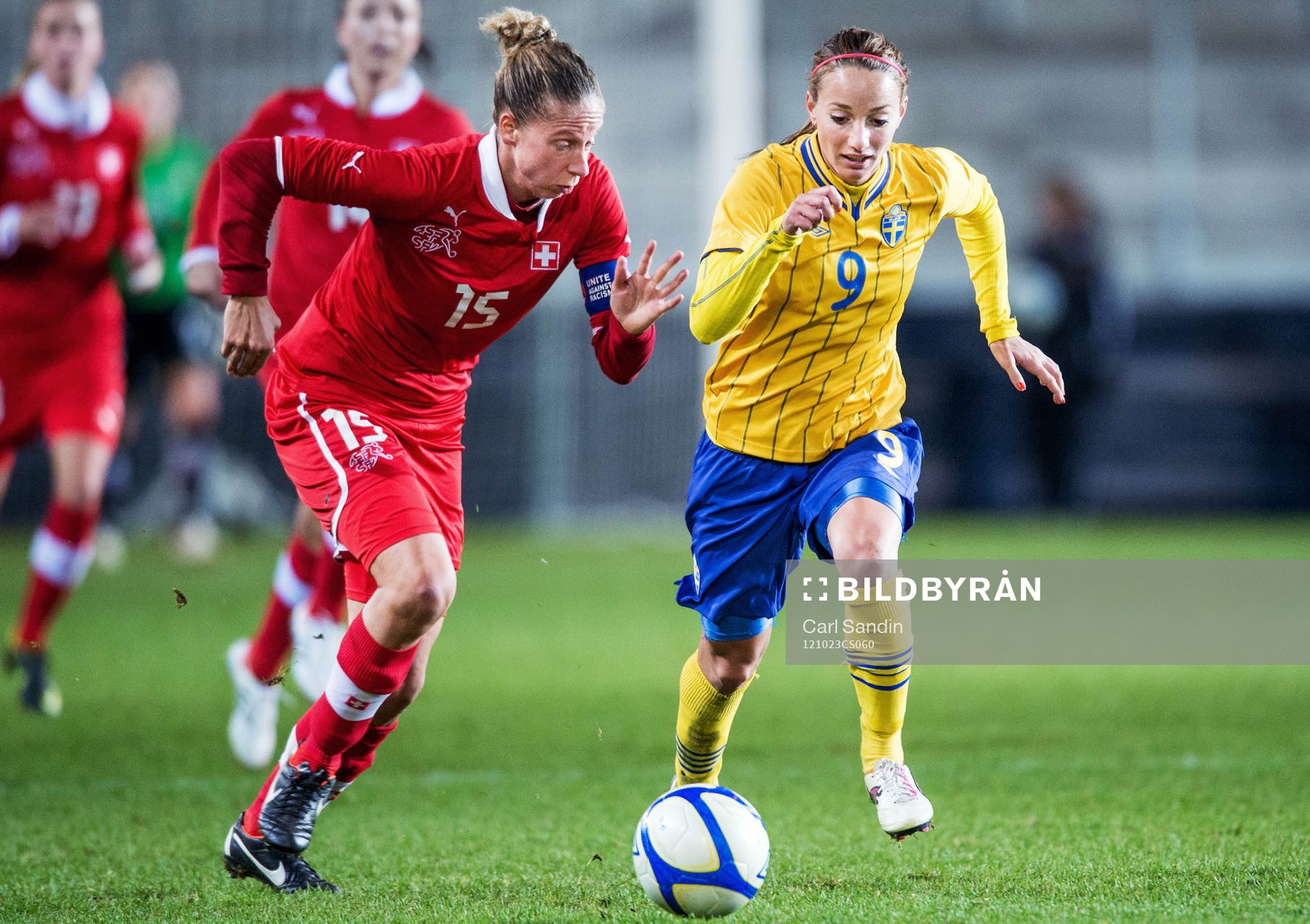 Fotboll, Damlandslaget, Träningslandskamp, Sverige -