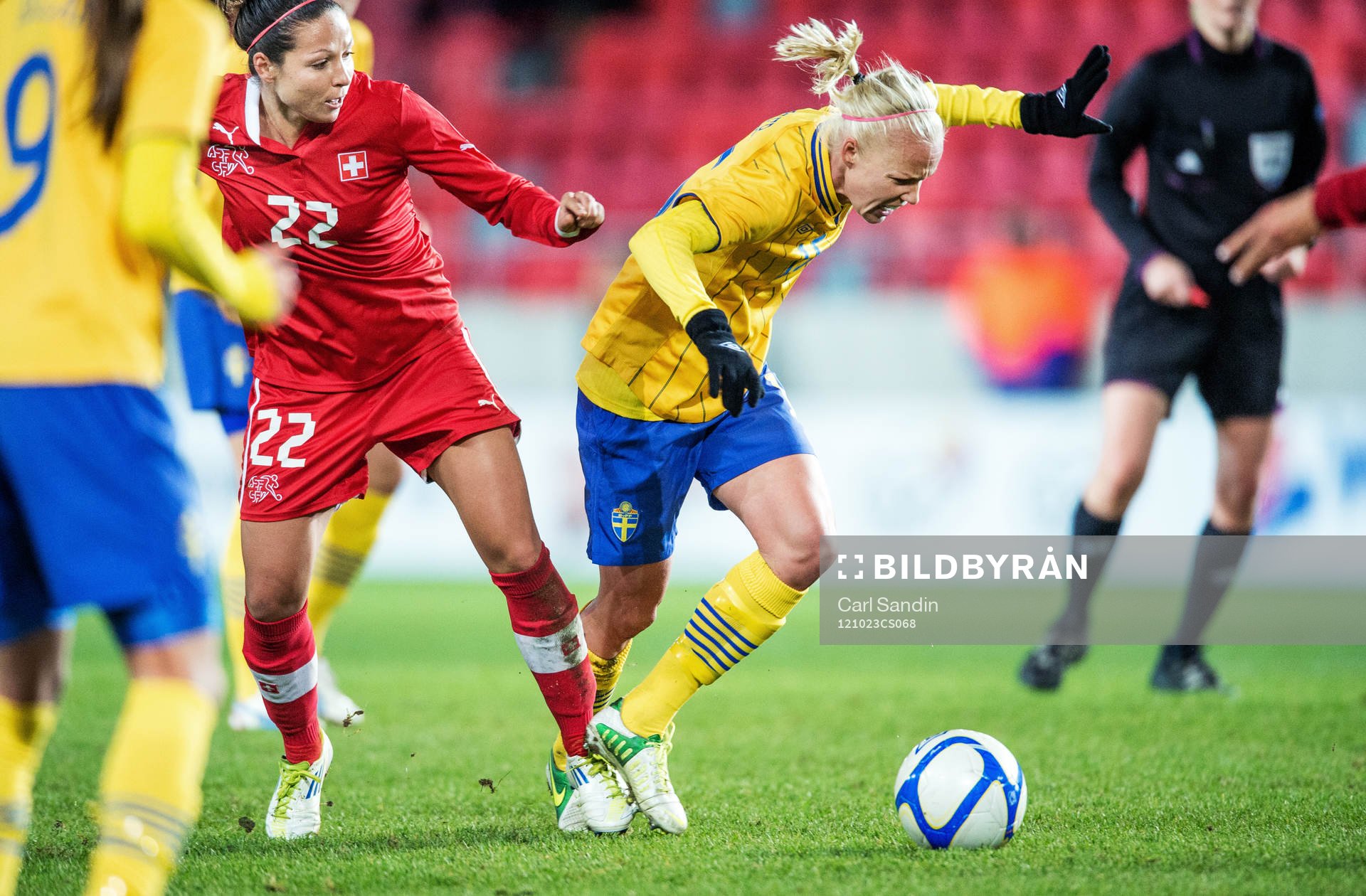 Fotboll, Damlandslaget, Träningslandskamp, Sverige -