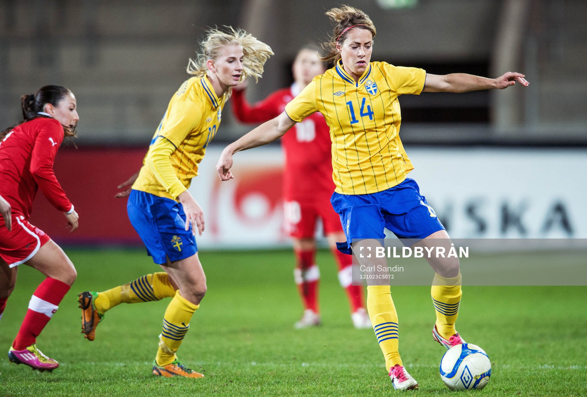 Fotboll, Damlandslaget, Träningslandskamp, Sverige -
