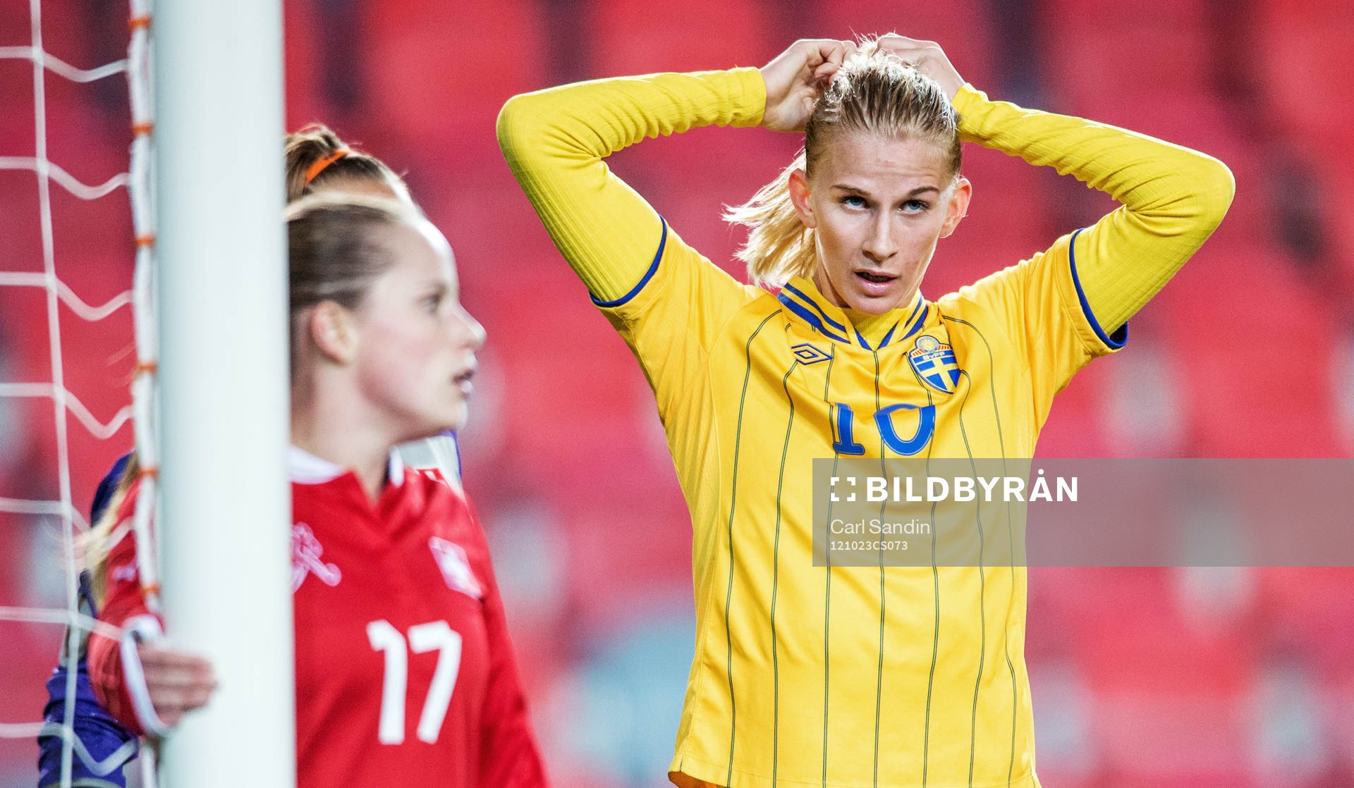 Fotboll, Damlandslaget, Träningslandskamp, Sverige -