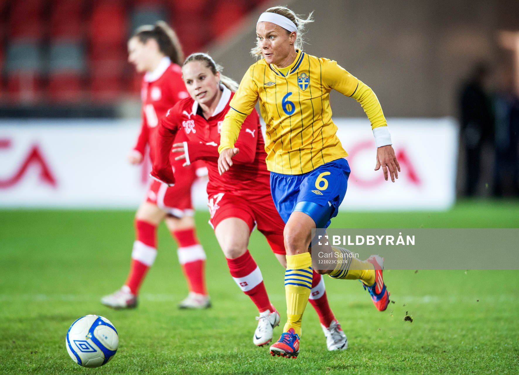 Fotboll, Damlandslaget, Träningslandskamp, Sverige -
