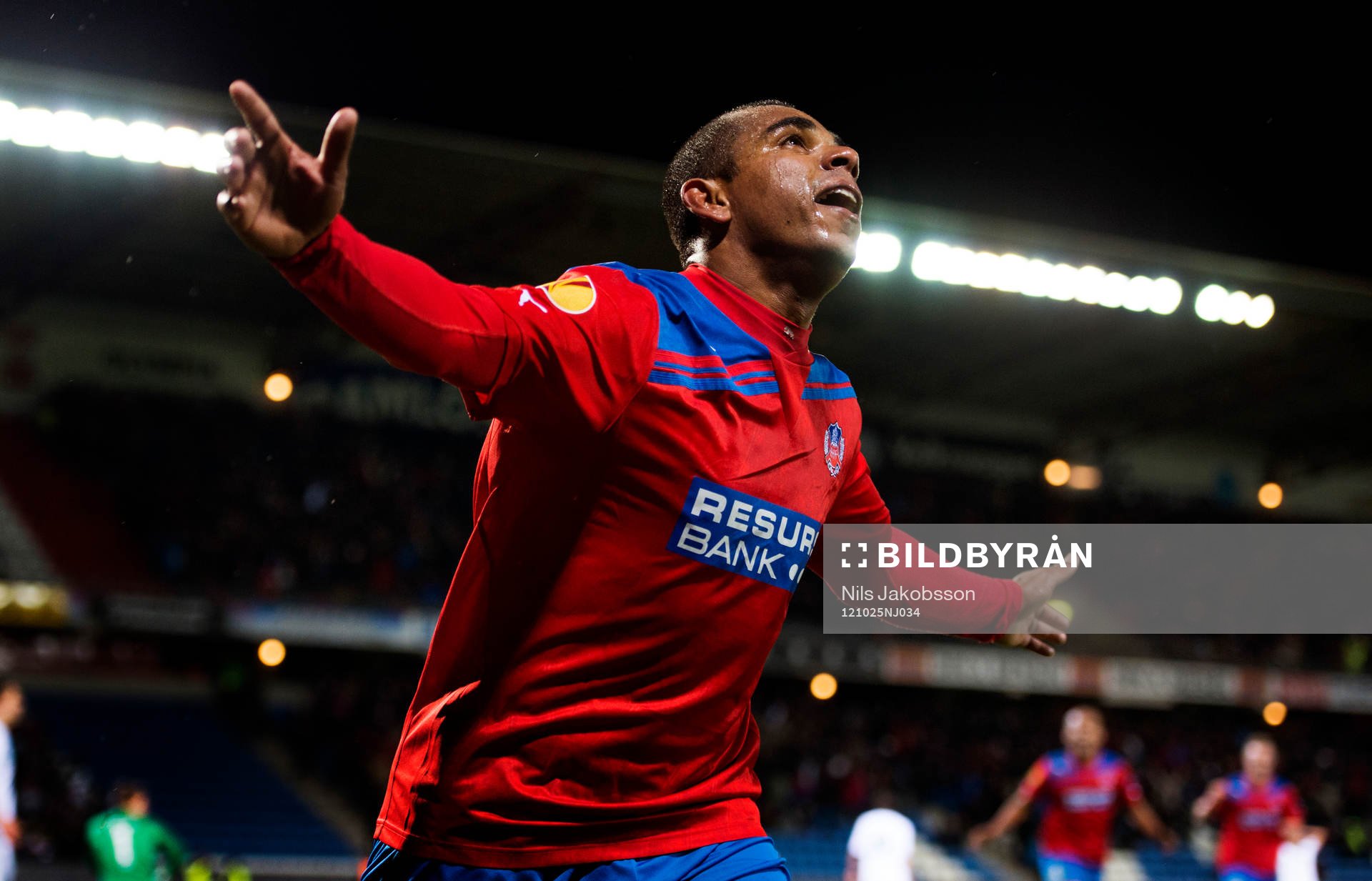  Alvaro Santos, Helsingborg jublar vid 1-1