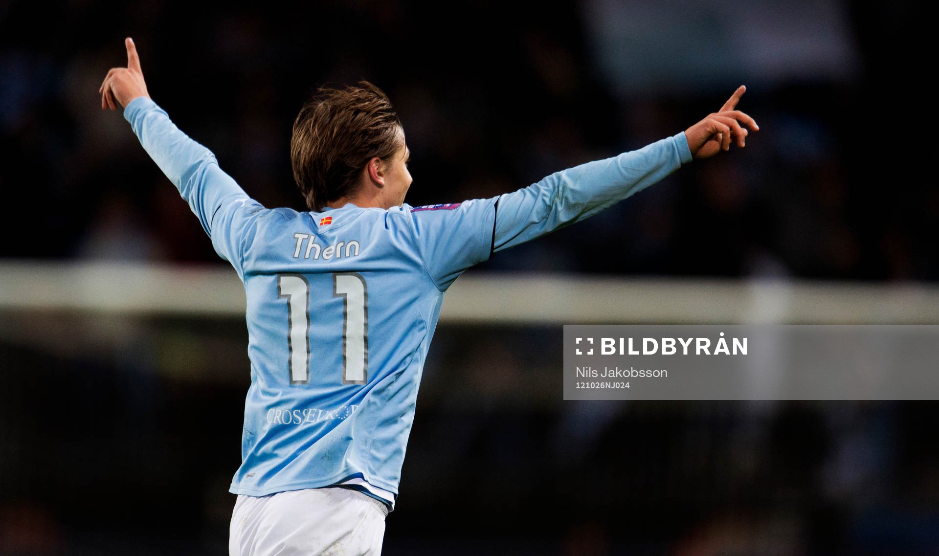 Simon Thern, Malmö FF jublar vid 1-0