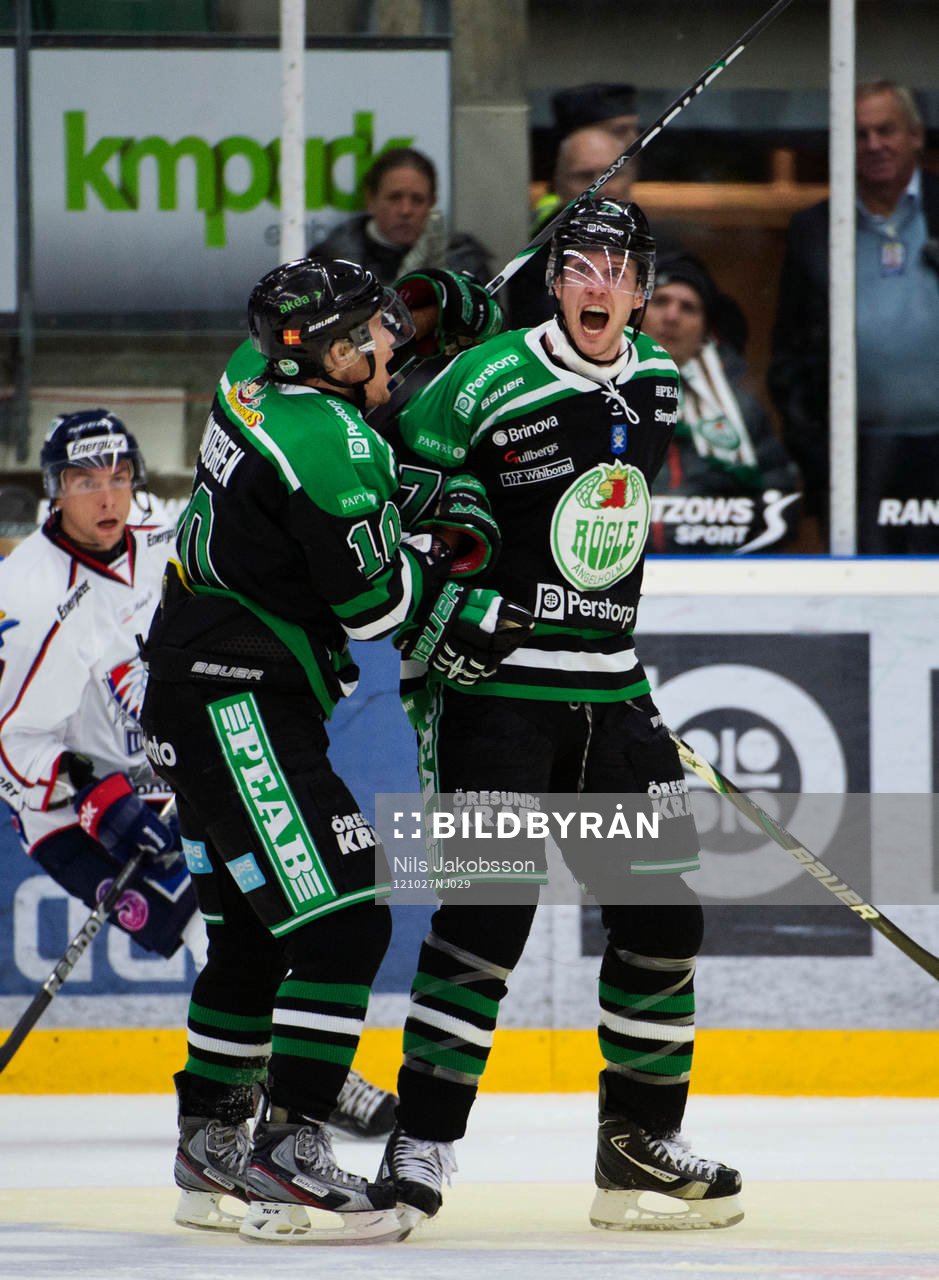 Viktor Lindgran, Mike Iggulden, Rögle jublar