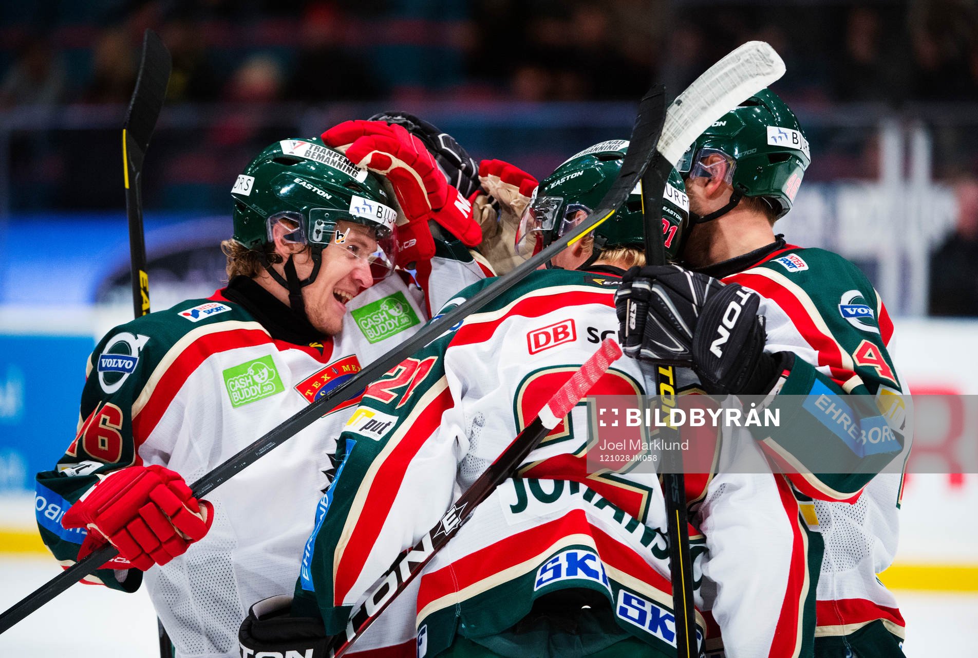 Jubel bland Frölundas spelare
