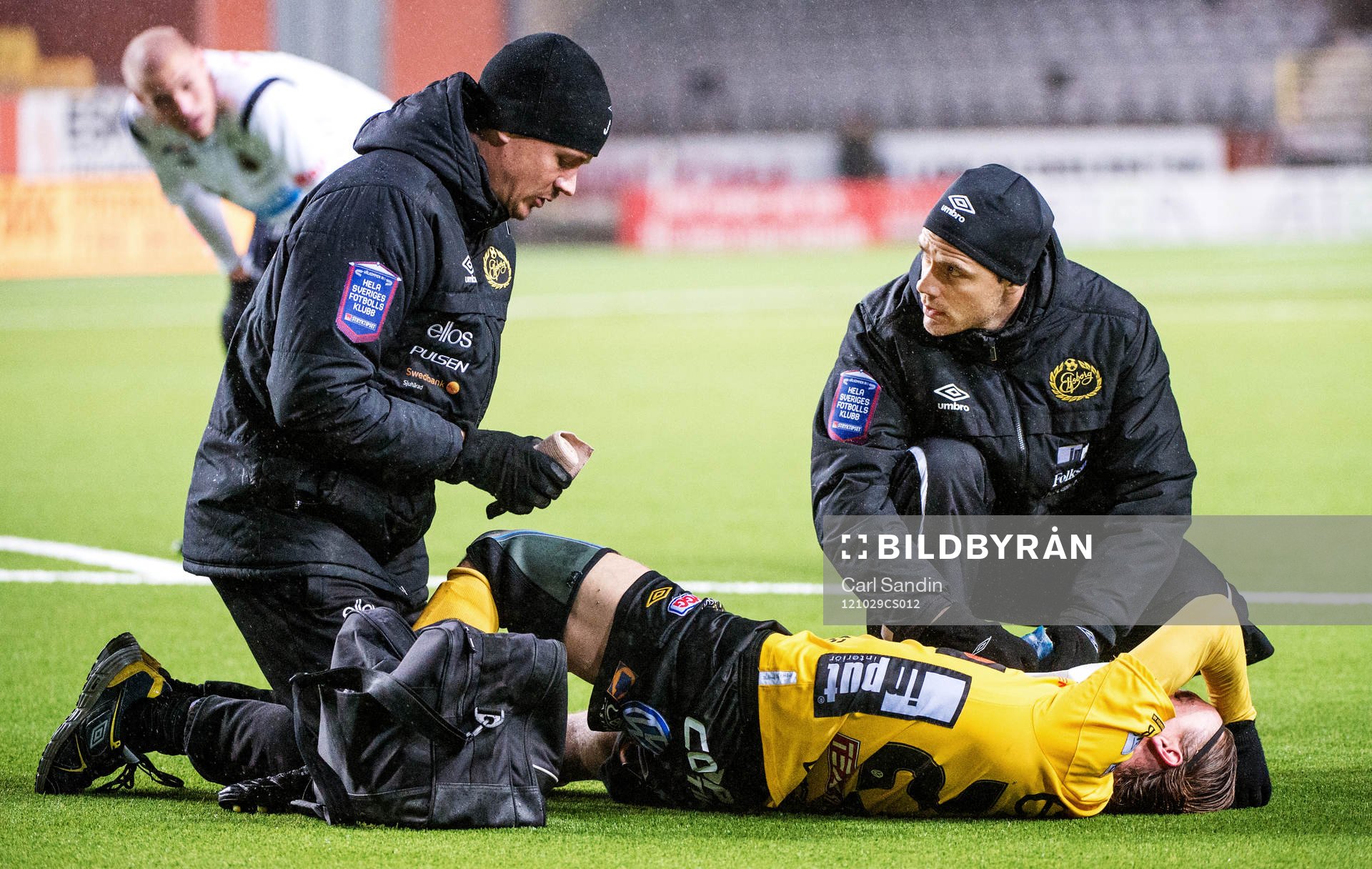Niklas Hult, Elfsborg, ligger skadad på gräset
