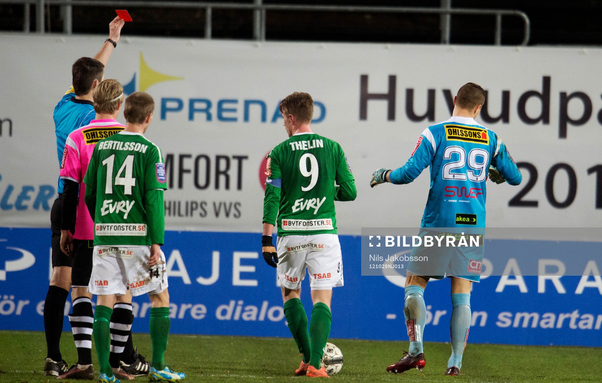 Ivo Vazgec, målvakt, Landskrona får rött kort och