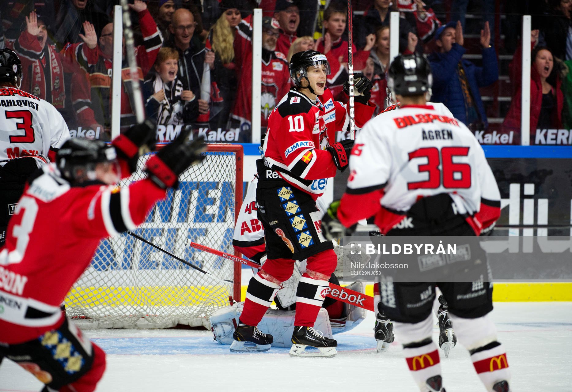 Robin Alvarez, Malmö Redhawks, jublar framför mål
