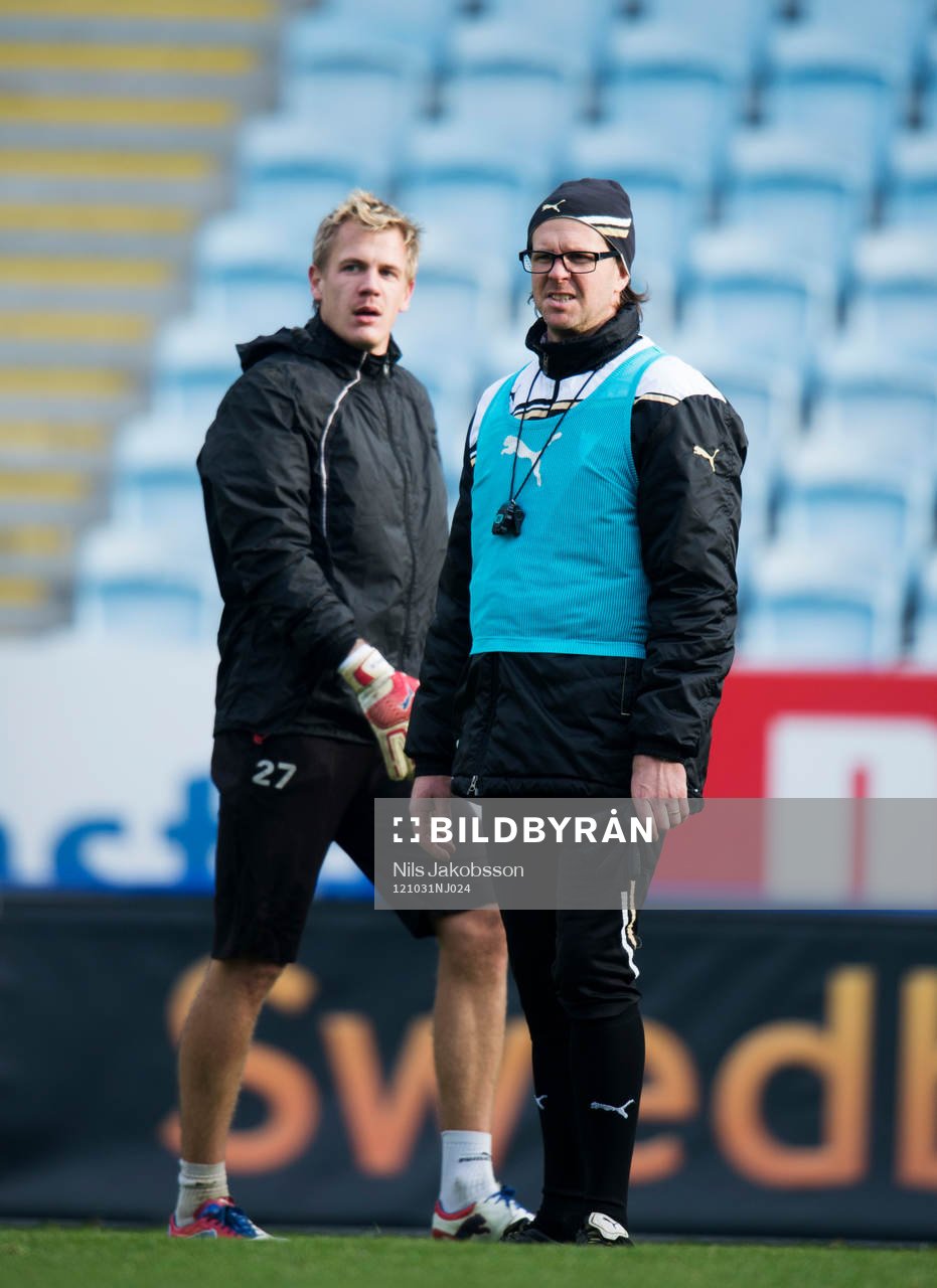Johan Dahlin, målvakt, Rikard Norling, tränare Malmö FF