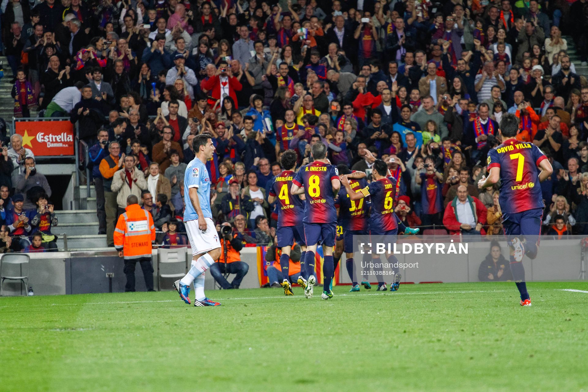 3/11/2012, Camp Nou, celebracion gol 1-0, estadio Fc