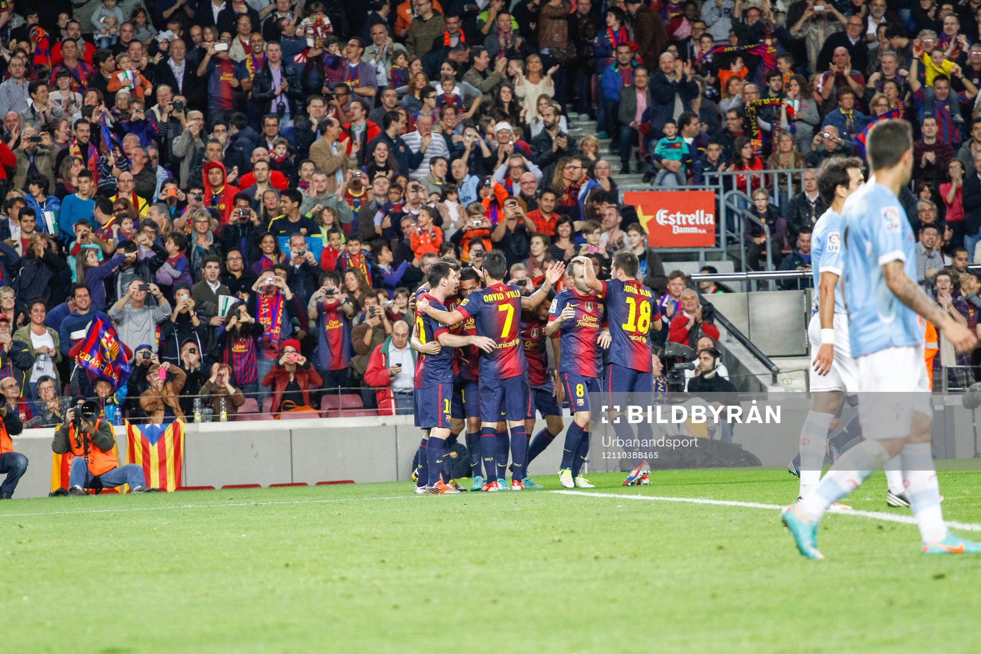 3/11/2012, Camp Nou, celebracion gol 1-0, estadio Fc
