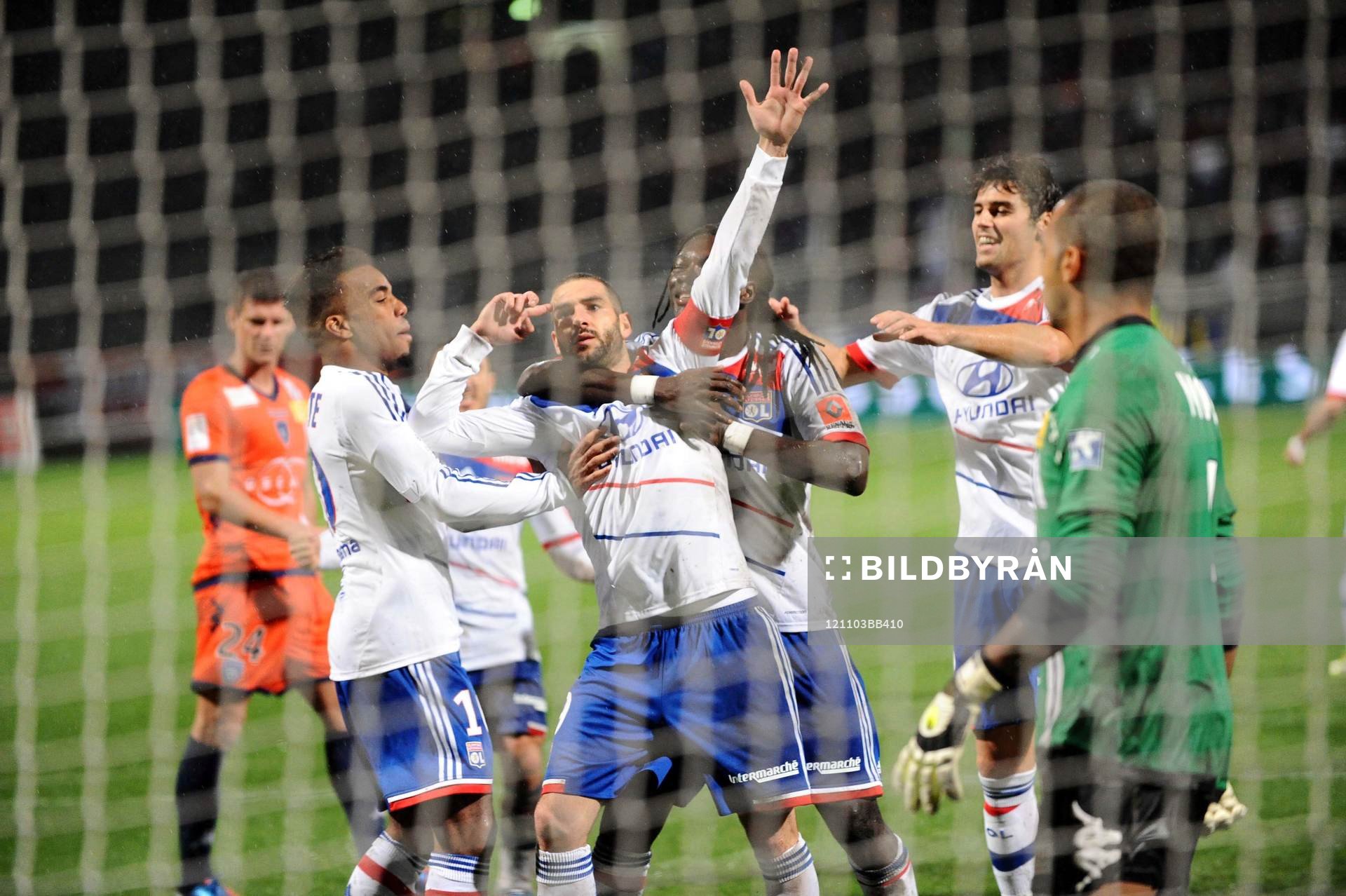 Joie Lisandro LOPEZ / Bafetimbi GOMIS / Yoann GOURCUFF -