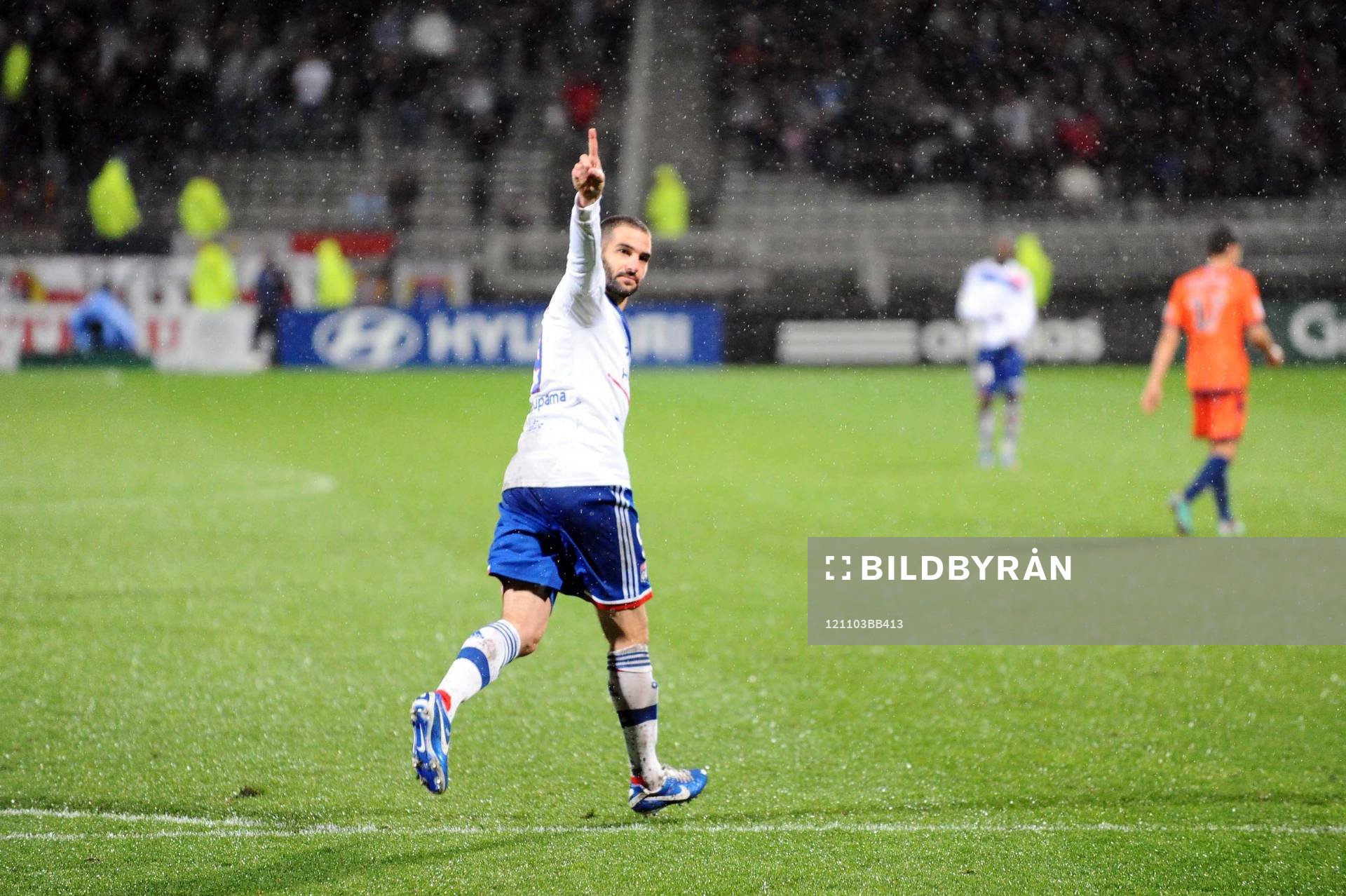 Fotboll, Ligue 1, Lyon - Bastia: Joie Lisandro LOPEZ - 04.11.2012 - Lyon / Bastia - 11 eme journee de Ligue 1