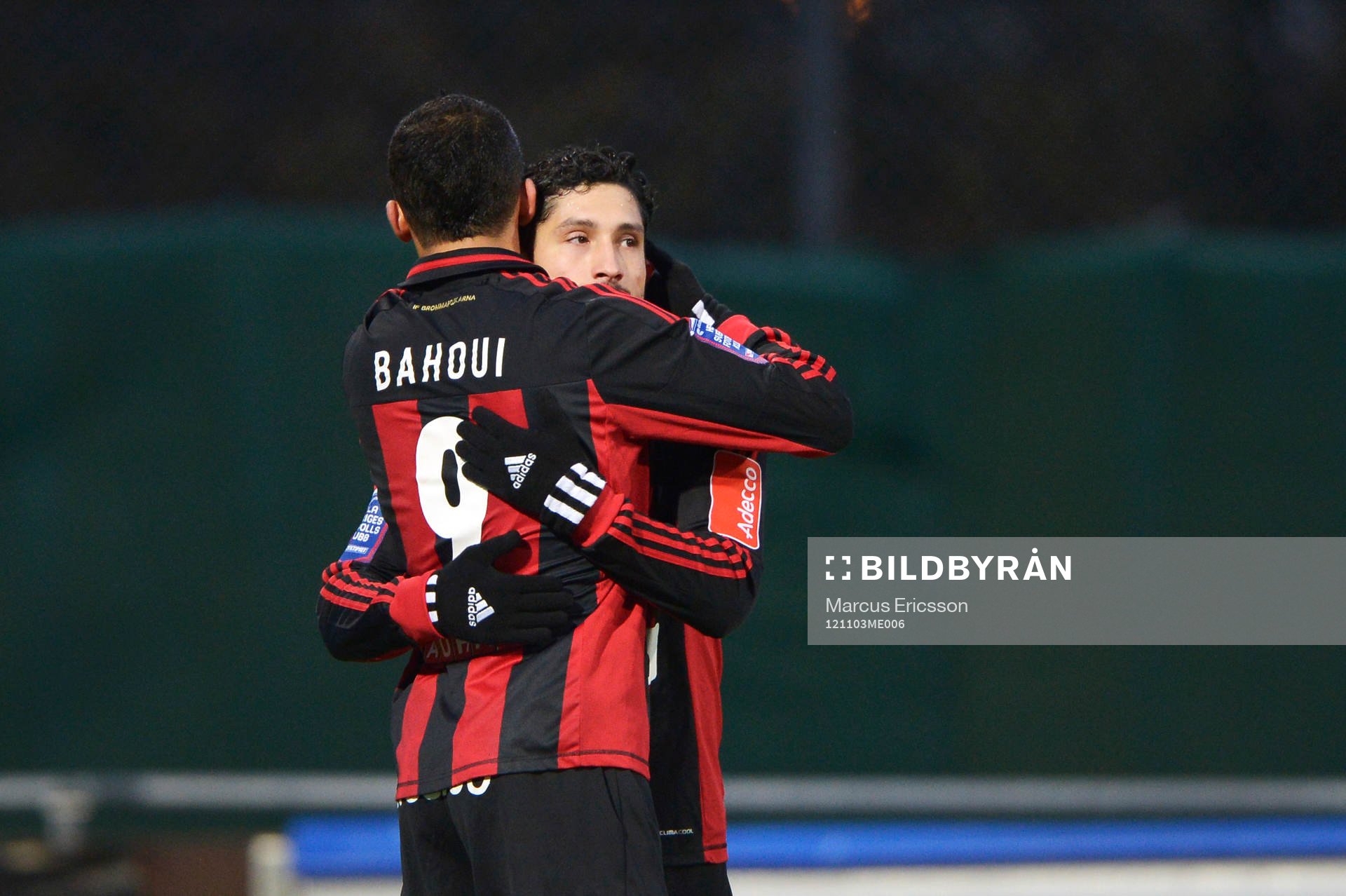 Brommapojkarnas Nabil Bahoui jublar