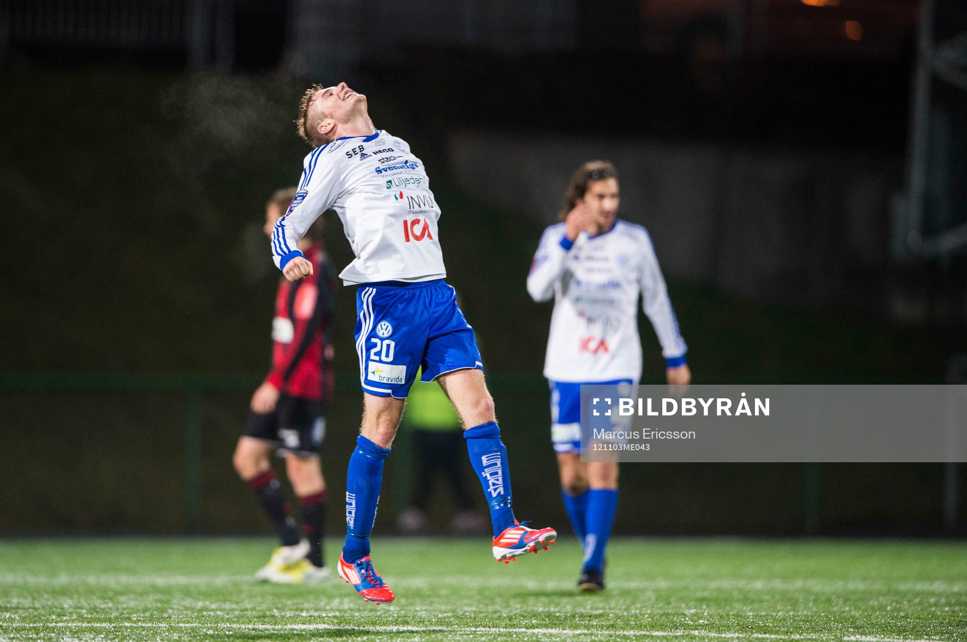 Värnamos kapten, Freddy Winst jublar ut sin glädje på