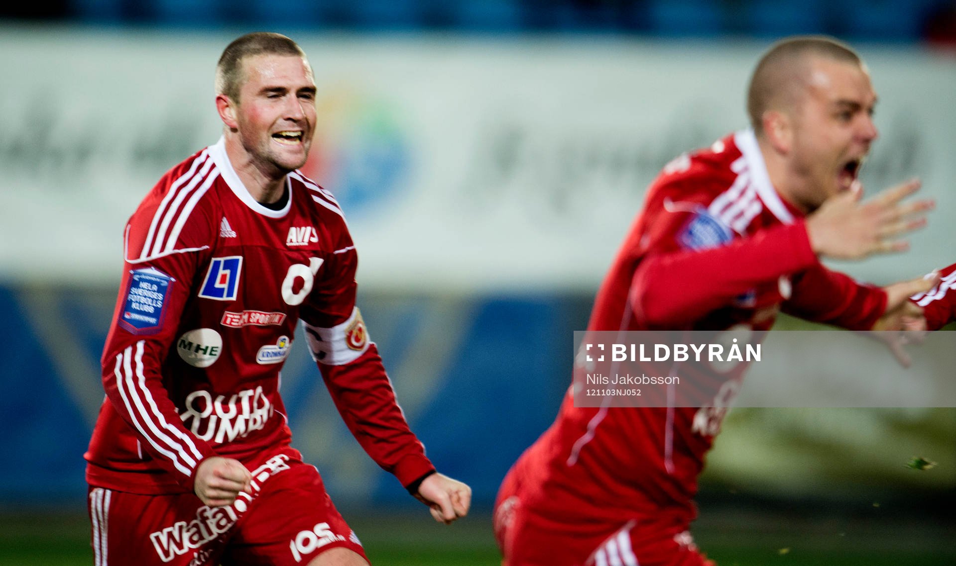 Tobias Solberg, Degerfors, jublar vid slutsignal
