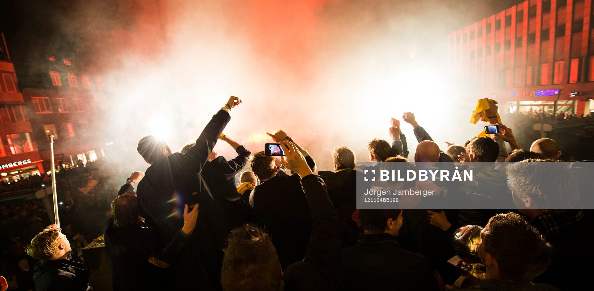 Fotboll, Allsvenskan, Elfsborg - Åtvidaberg: Glädje Elfsborg Stora torget Borås. 