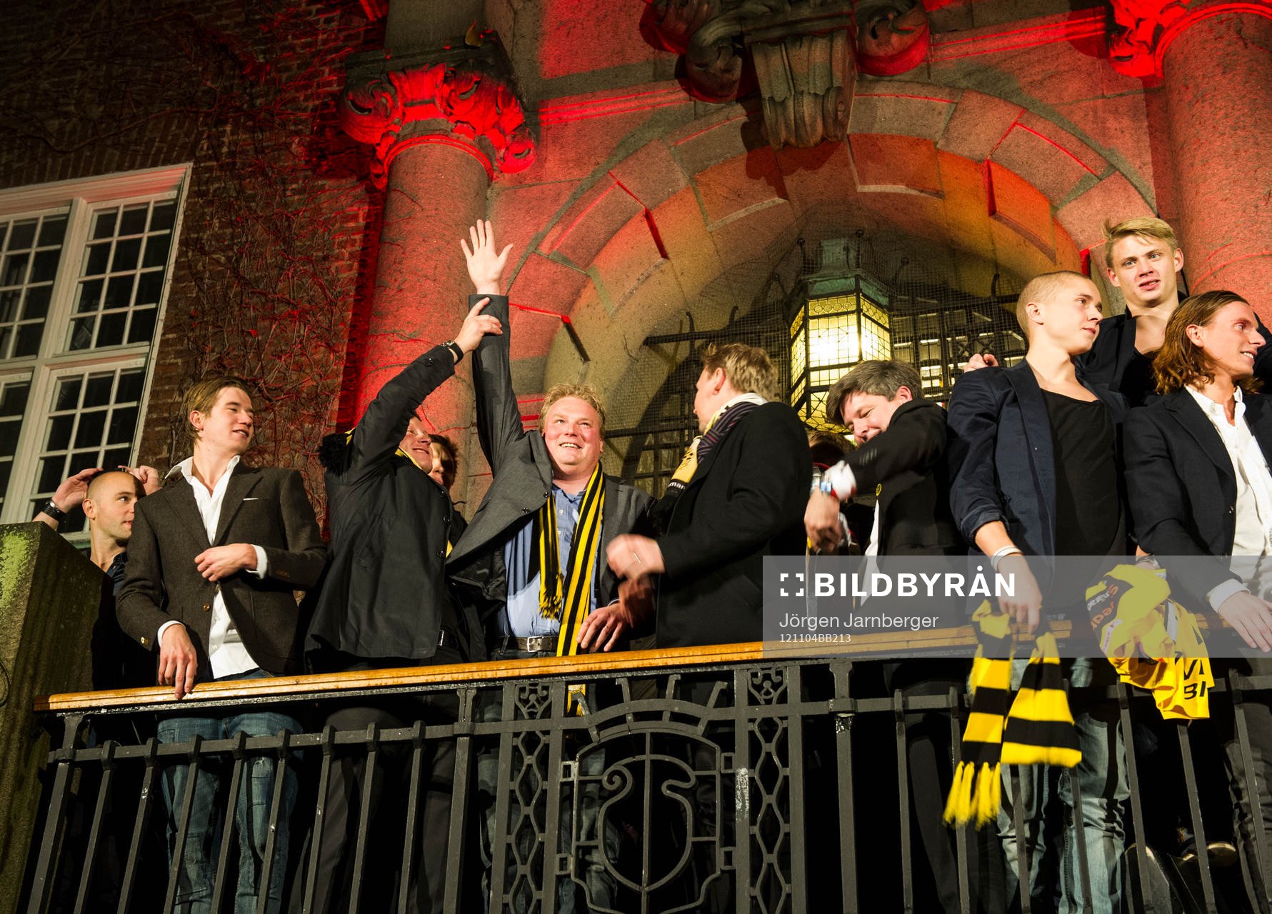 Elfsborg hyllas på Rådhustrappan i Borås. Stefan