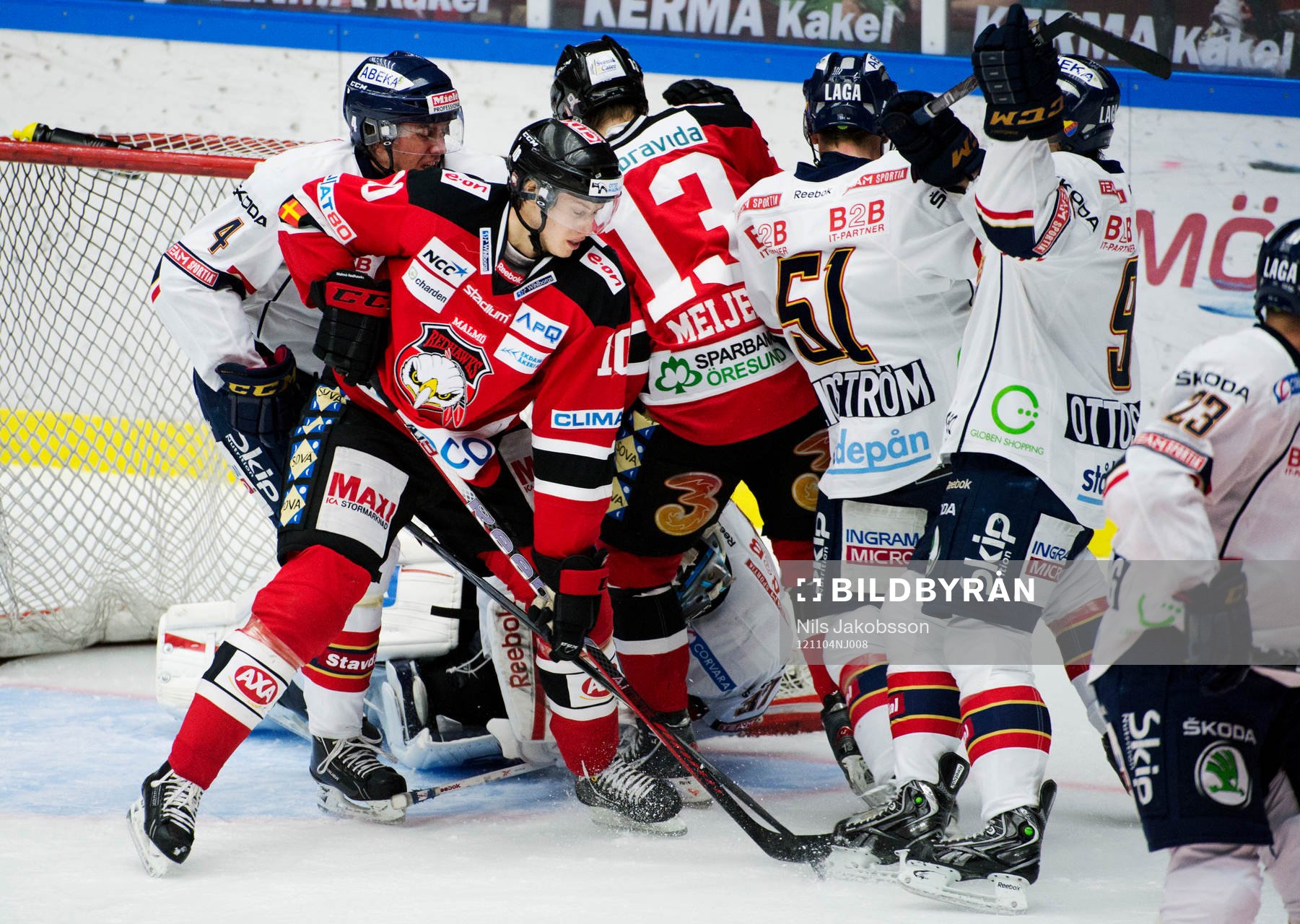 Sebastian Meijer, Malmö Redhawks, trycker in pucken i mål
