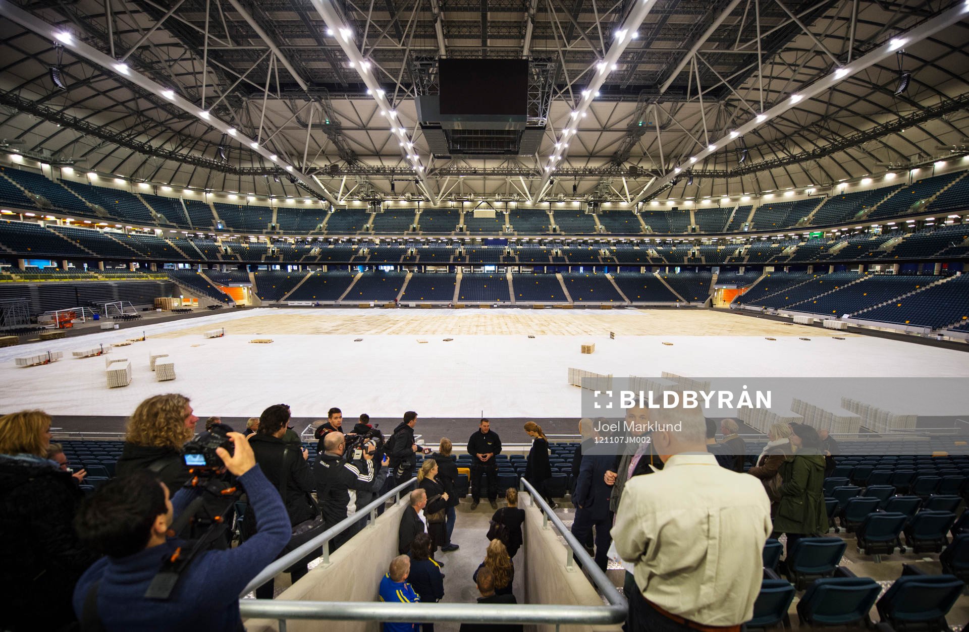 Pressvisning av nya Friends Arena