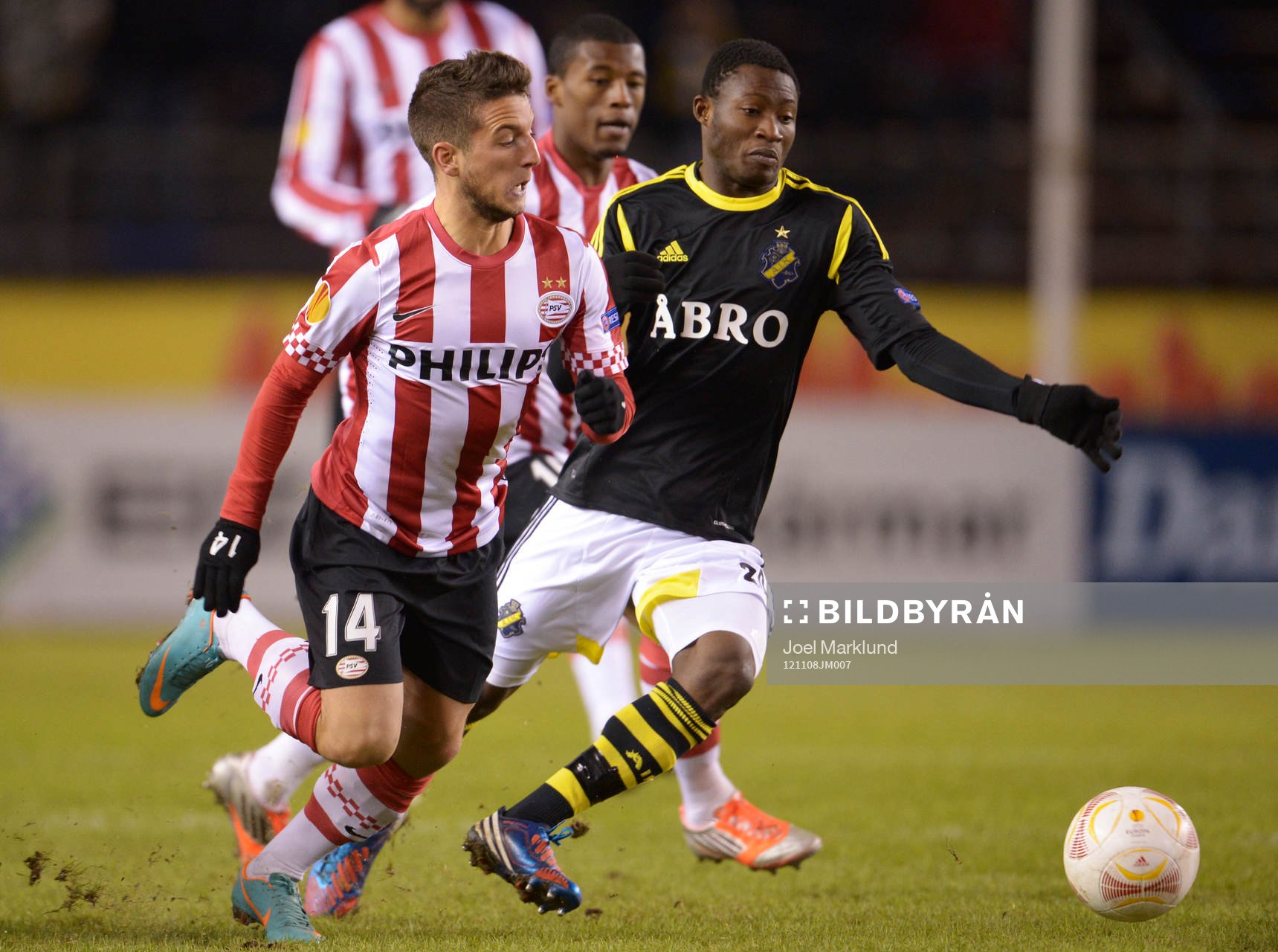 Dries Mertens, PSV och Ibrahim Moro, AIK