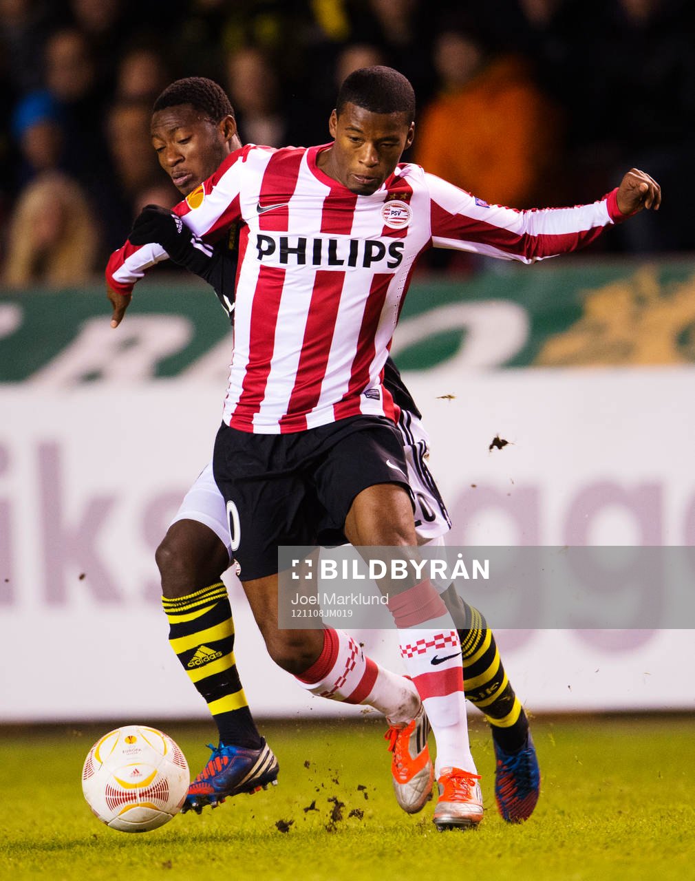 Moro Ibrahim, AIK, och Georginio Wijnaldum, PSV