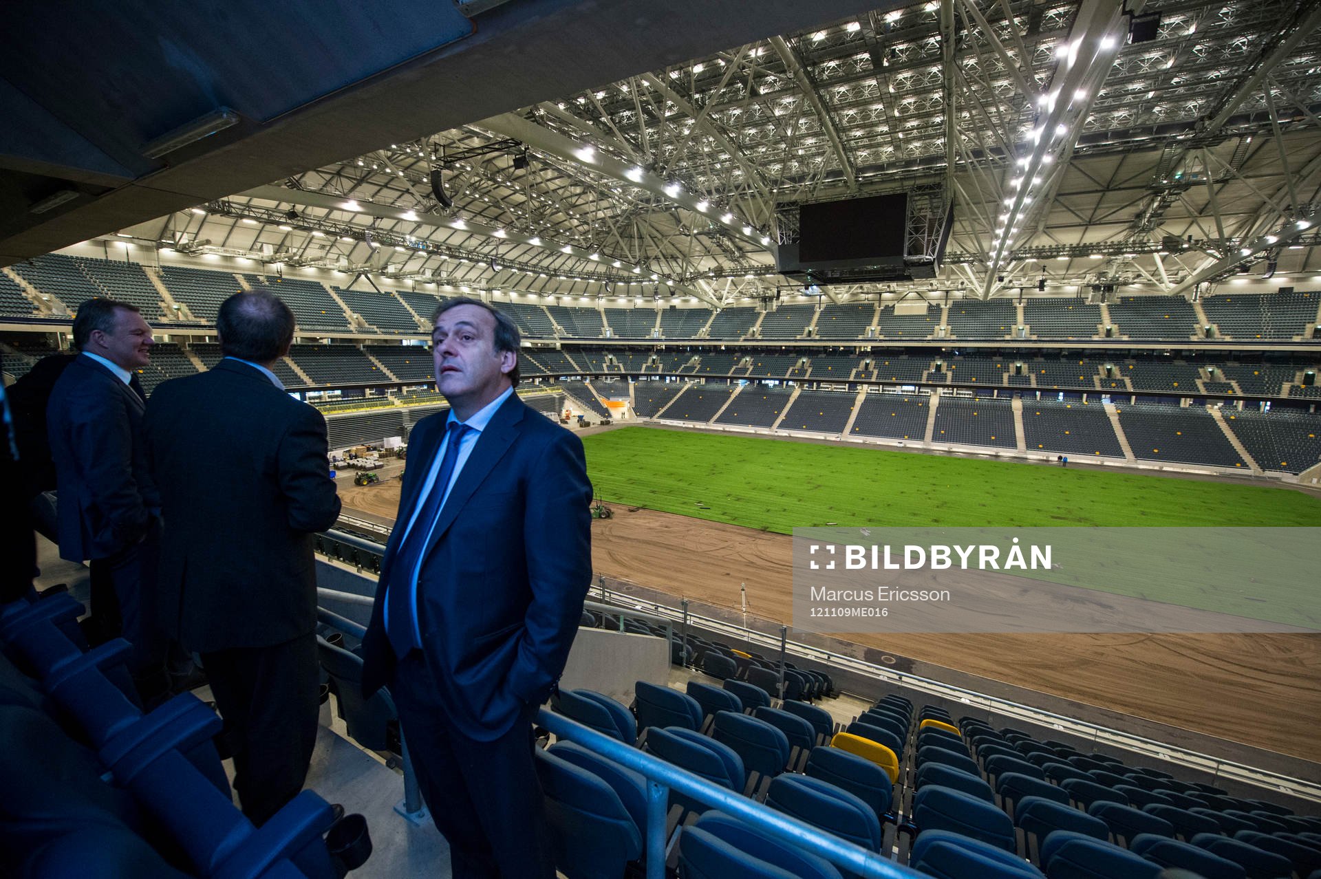 Michel Platini, president UEFA besöker Sverige nya
