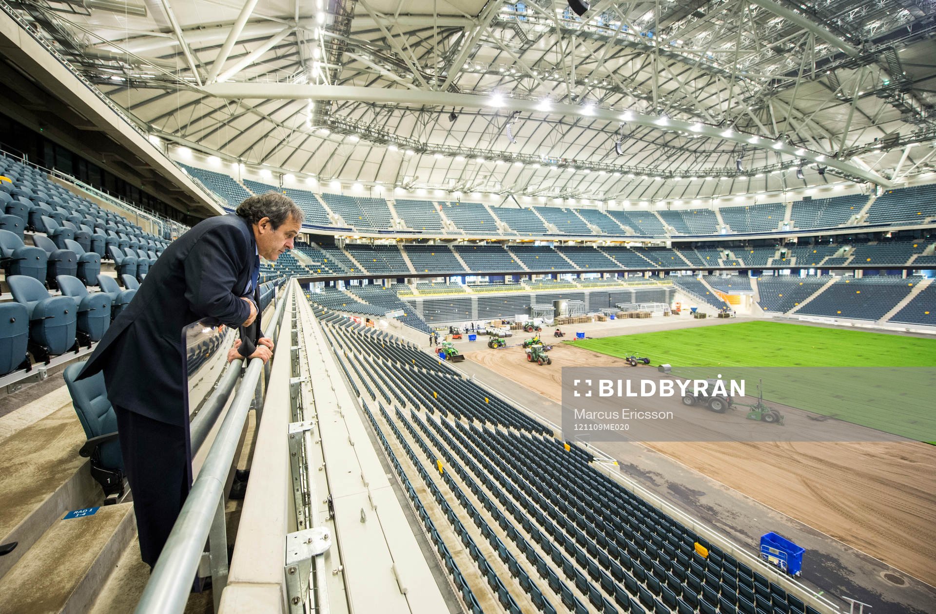 Michel Platini, president UEFA besöker Sverige nya