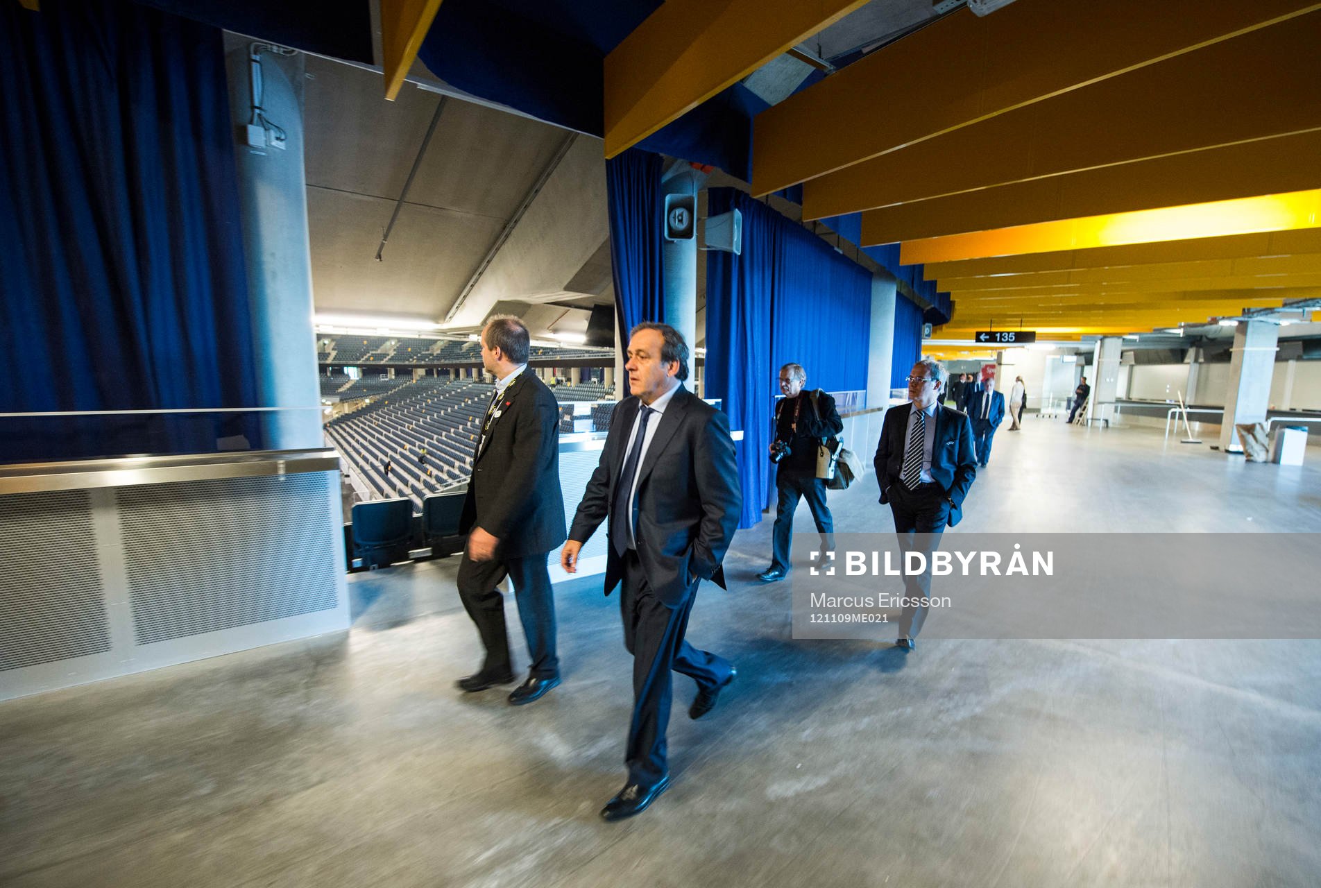 Michel Platini, president UEFA besöker Sverige nya
