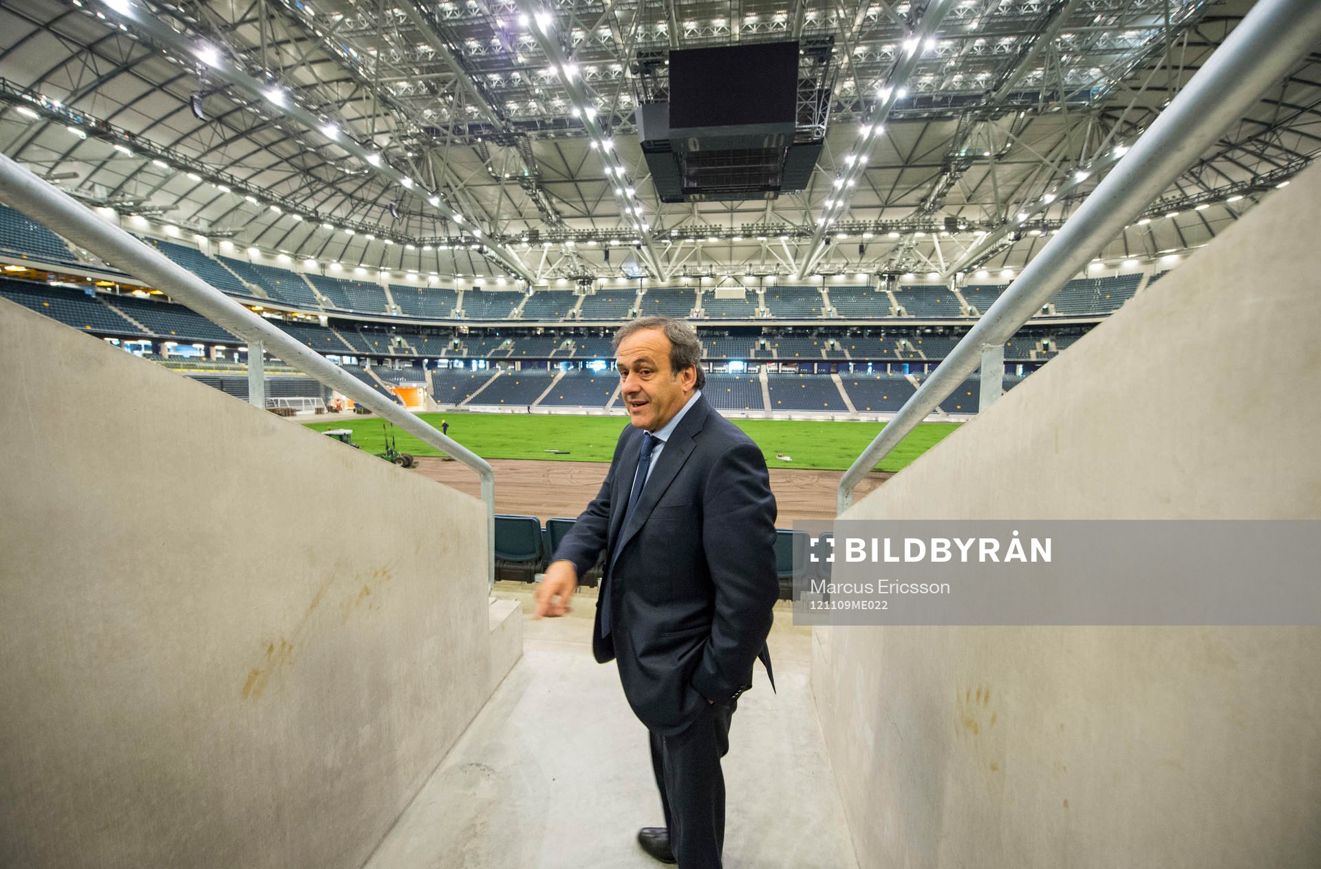 Michel Platini, president UEFA besöker Sverige nya