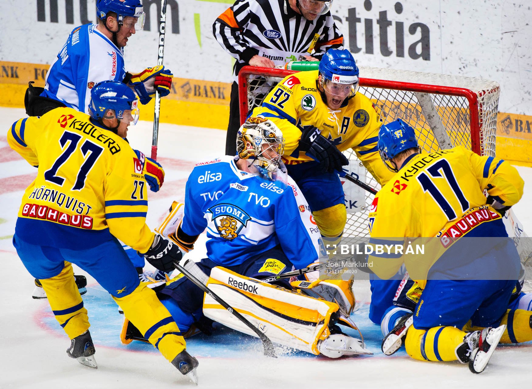 Patric Hörnqvist, Gabriel Landeskog och Carl Söderberg,