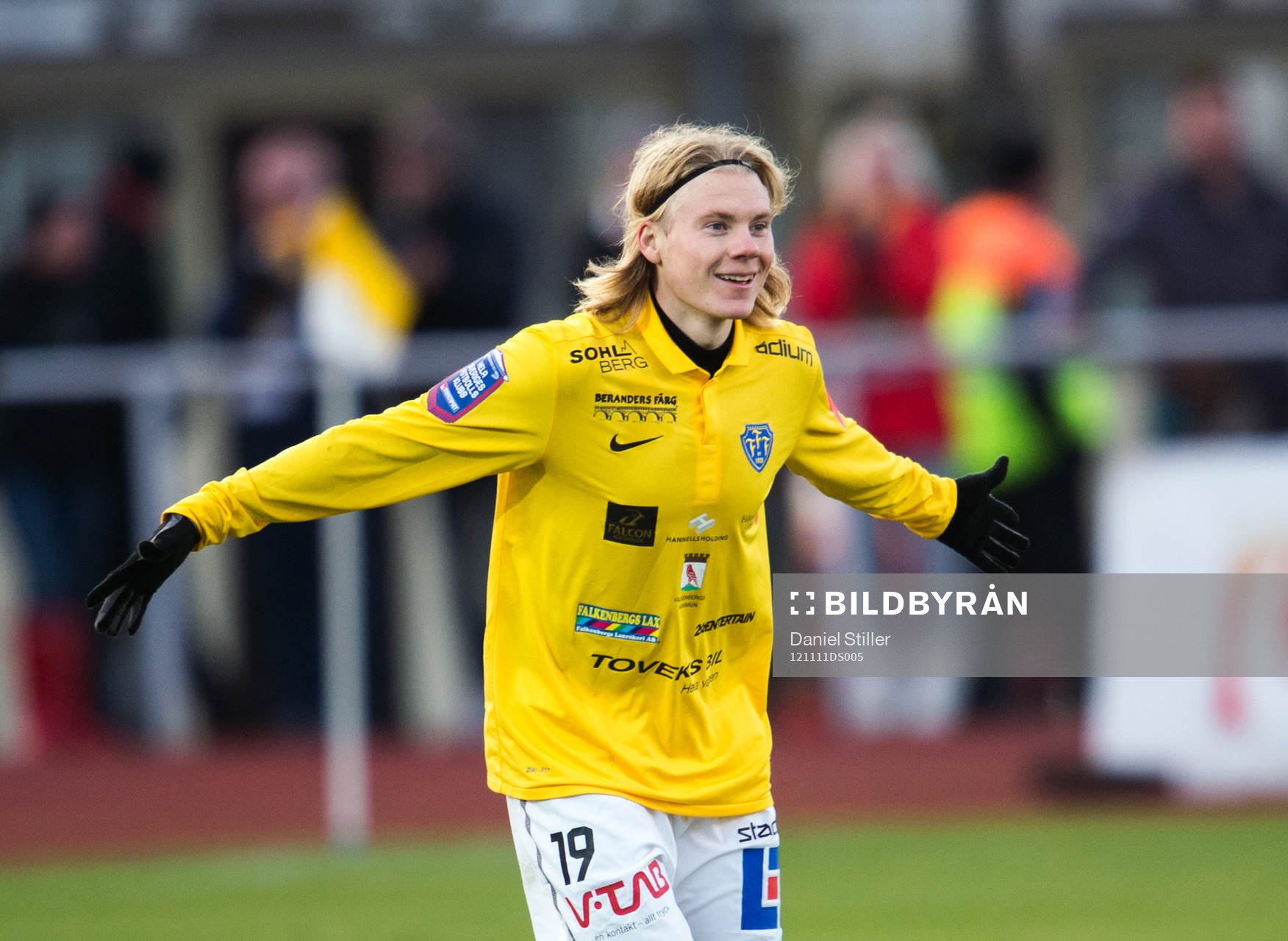 Johan Svahn, Falkenberg, gör det avgörande 2-1 målet,