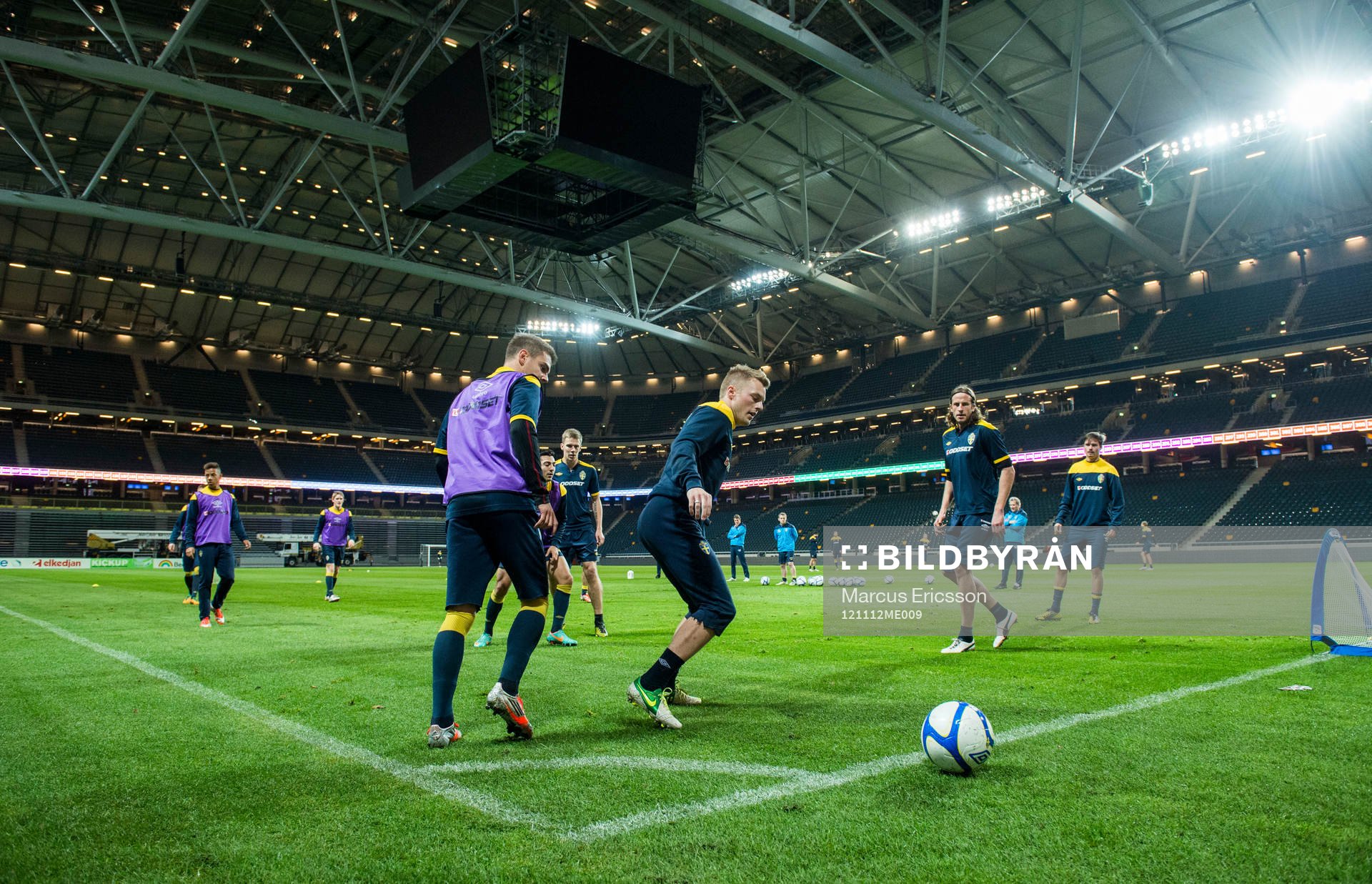 Sveriges första träning på Friends Arena. Alexander
